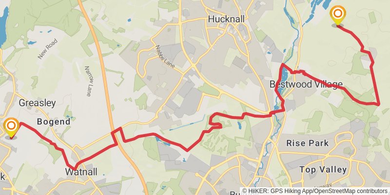 Robin Hood Way stage 2 Map
