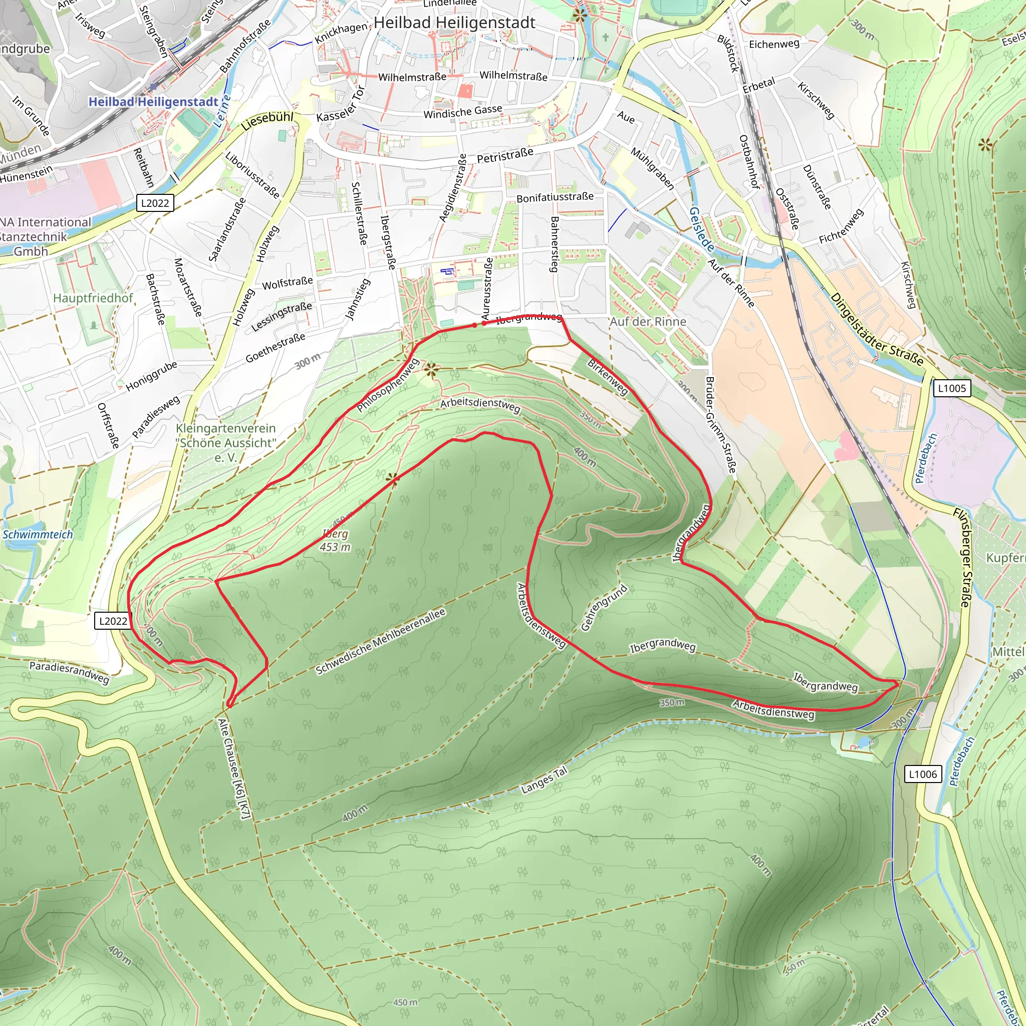 Iberg via Iberg Rundwanderweg and Herkulesweg mobile static map