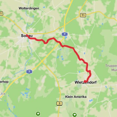 Soltau to Wietzendorf Walk mobile static map