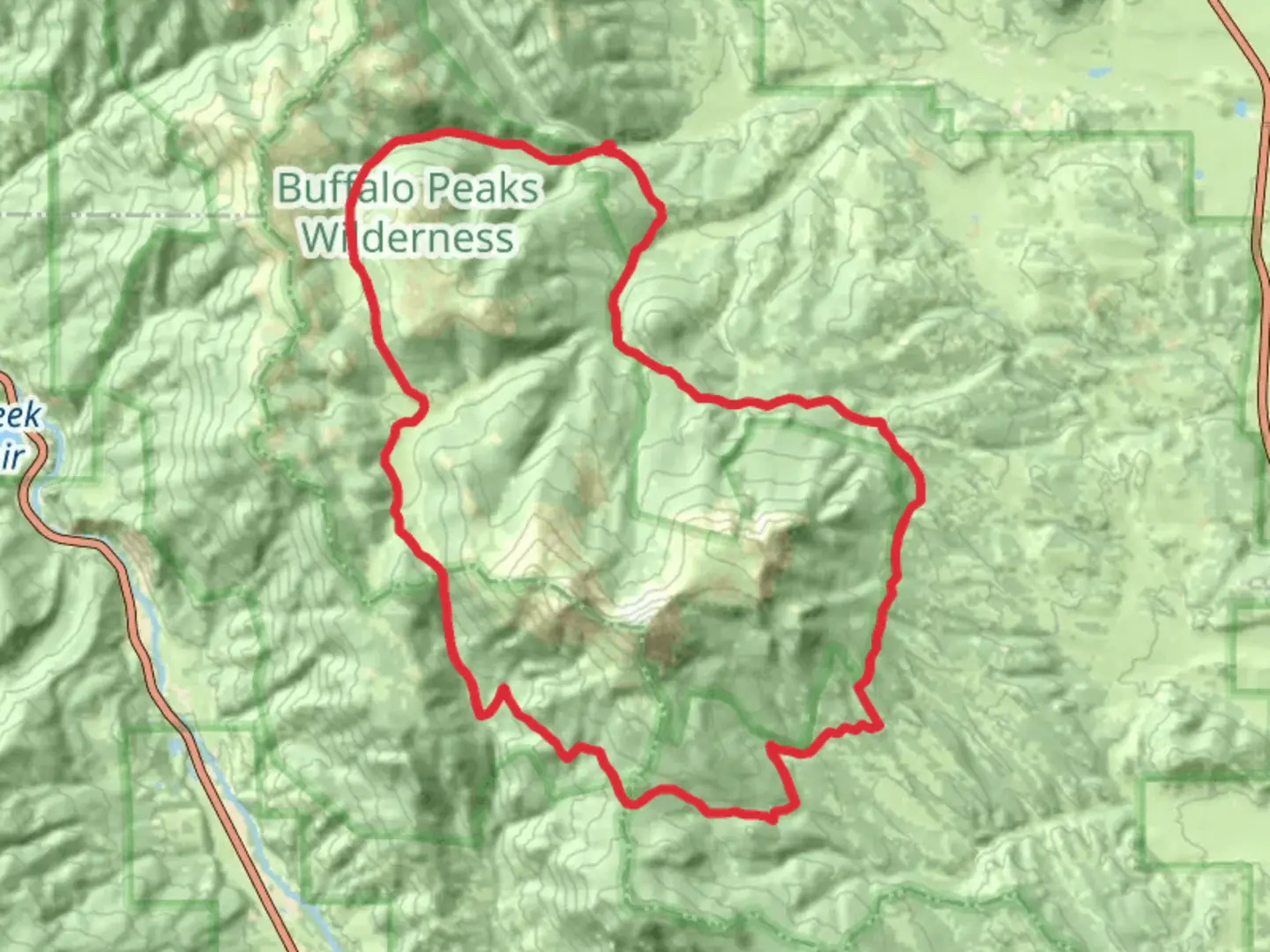 An image depicting the trail Rich Creek and Salt Creek Loop Trail and its surrounding area.