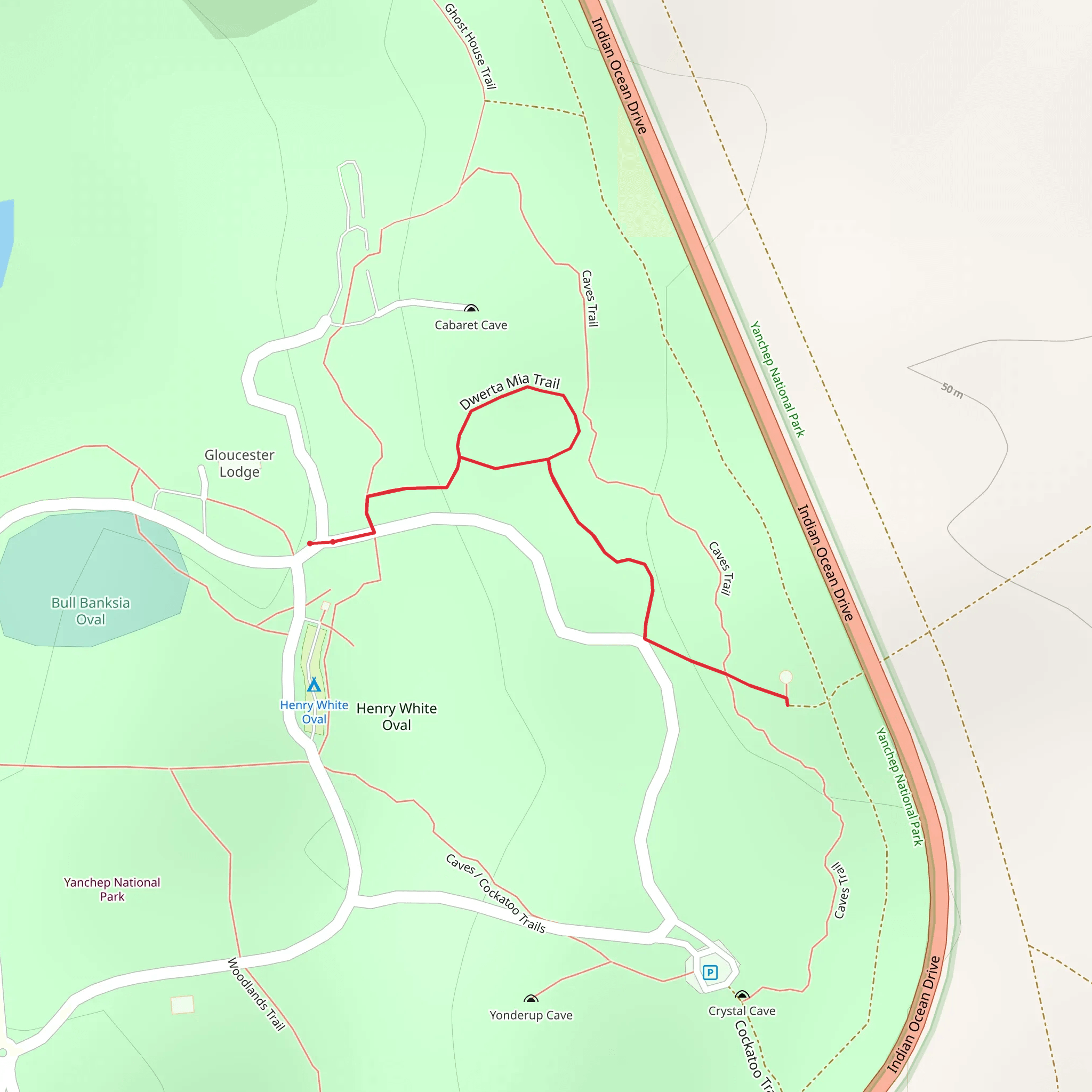 Dwerta Mia Walk Trail mobile static map