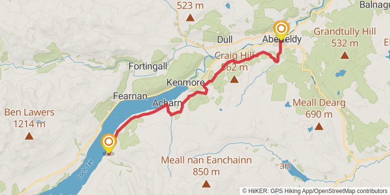 Rob Roy Way stage 6 Map