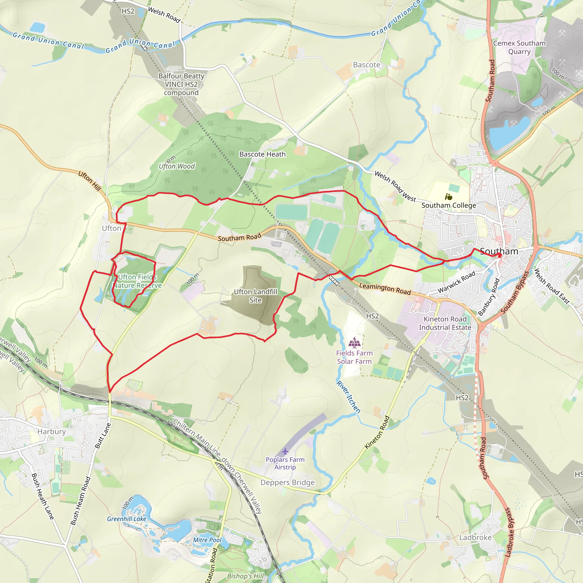 Southam Loop mobile static map