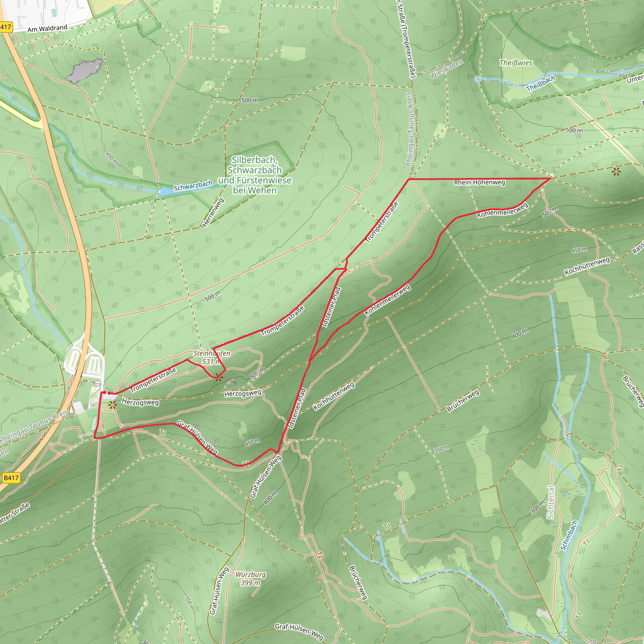 Rundwanderweg Schnepfe mobile static map