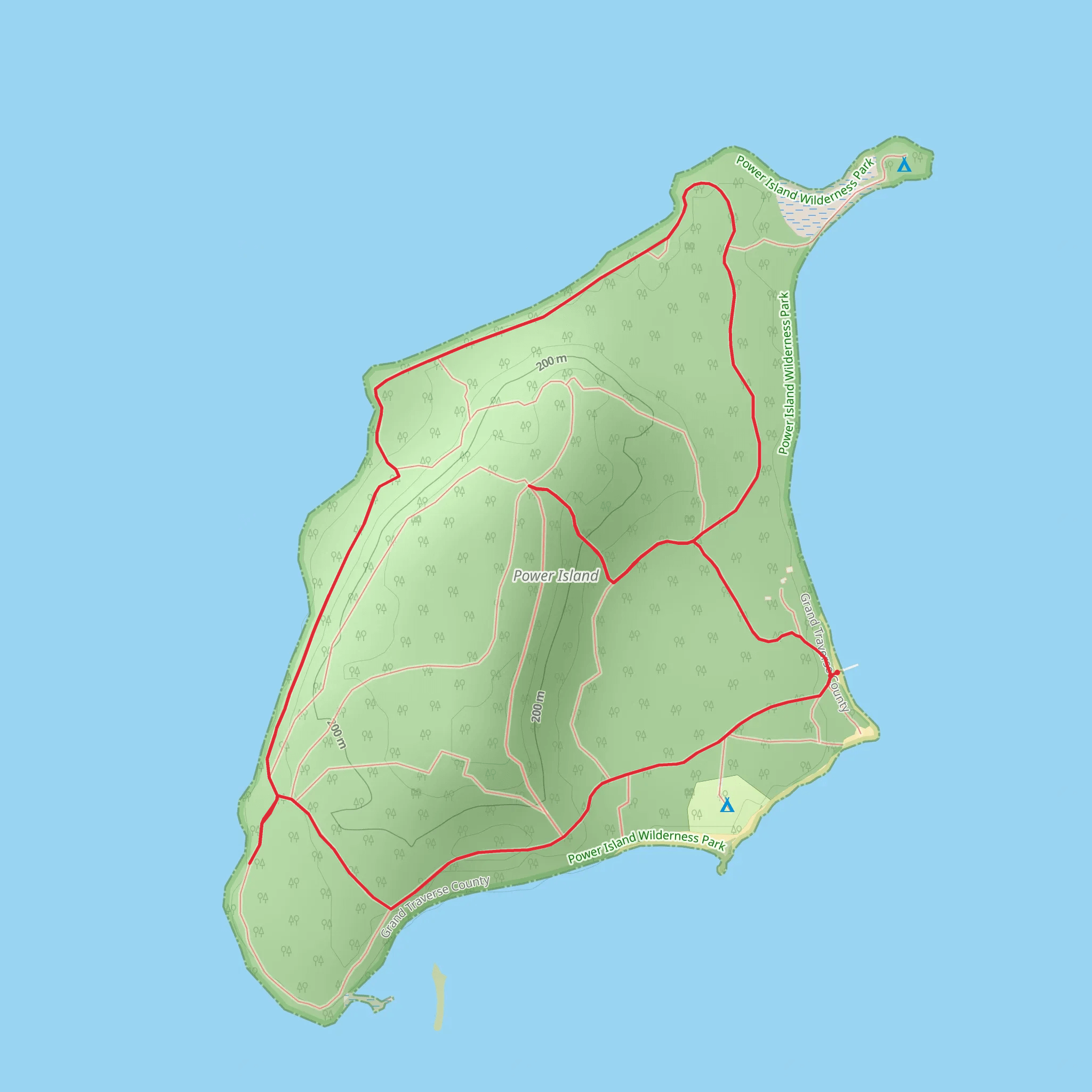 Bassett Island Loop mobile static map