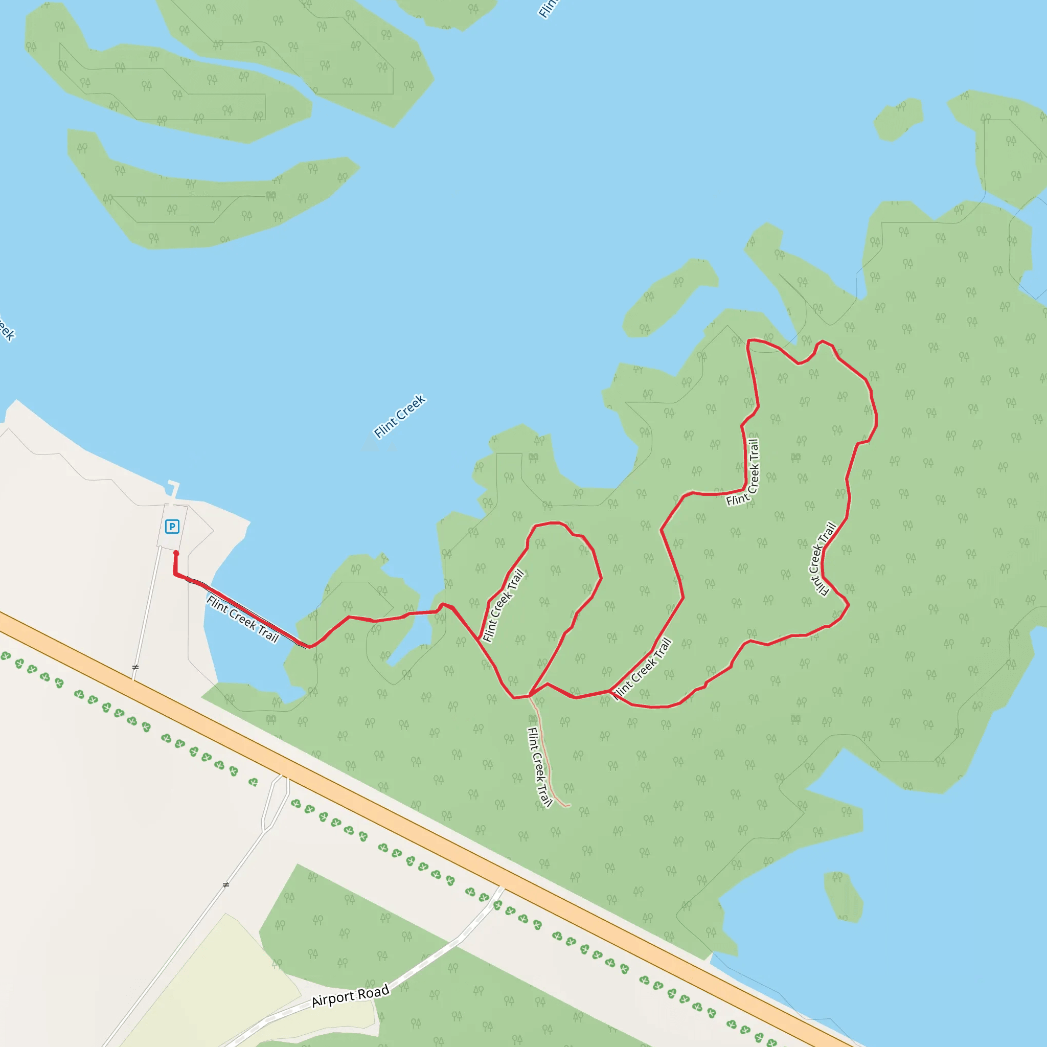 Flint Creek Loop Trail mobile static map