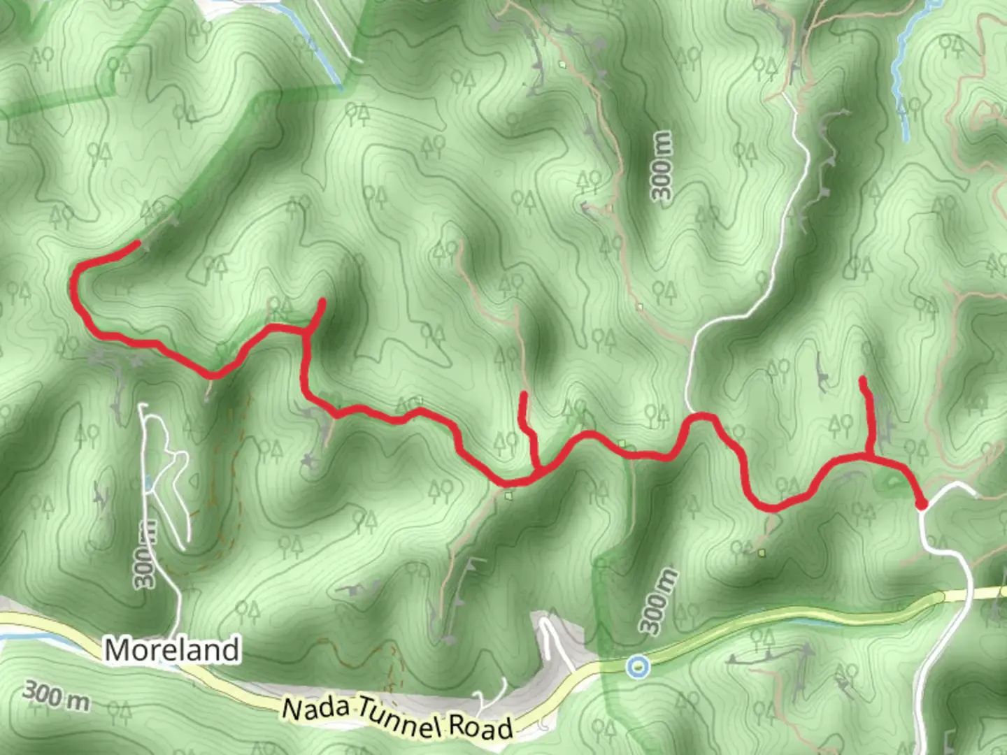 An image depicting the trail Double Arch Trail and its surrounding area.