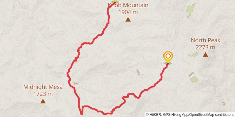 Midnight and Arizona Loop via Mazatzal Divide Trail stage 2 Map