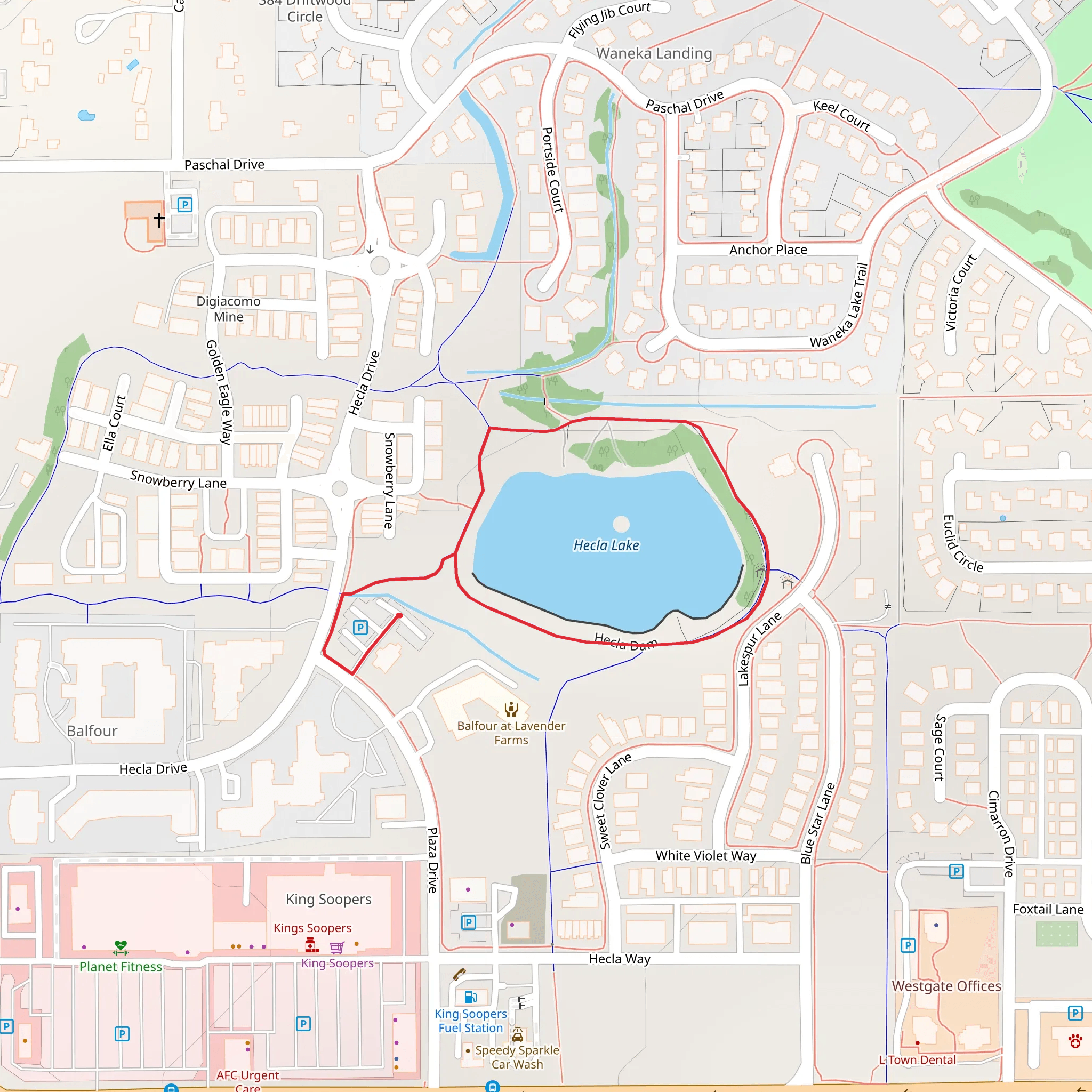 Hecla Lake Loop mobile static map