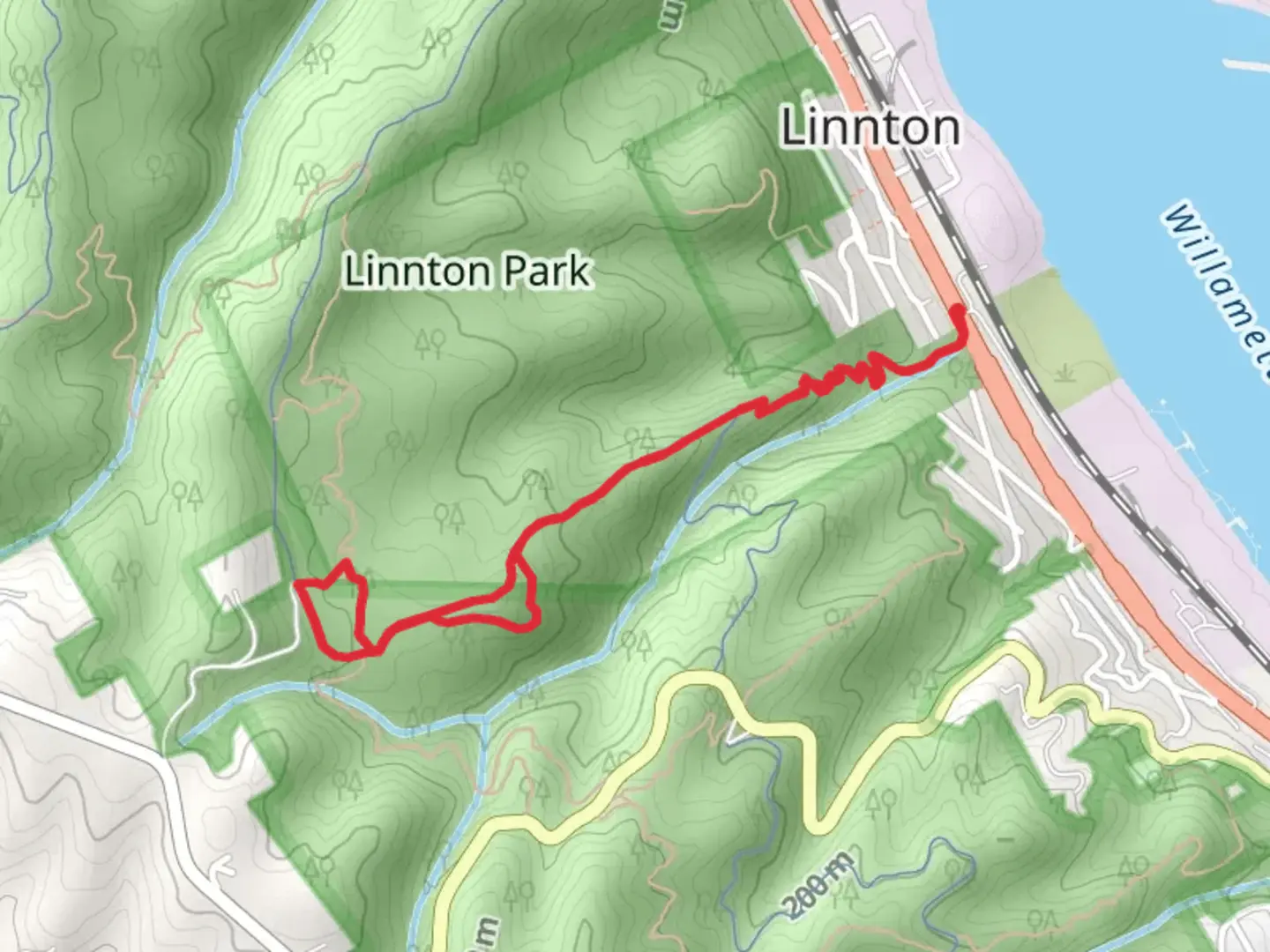 An image depicting the trail Northwest Firelane 10 Road Loop and its surrounding area.