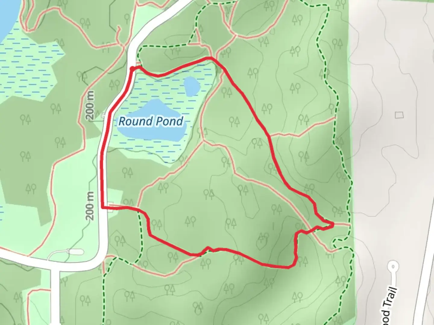 An image depicting the trail East Esker Trail Loop and its surrounding area.
