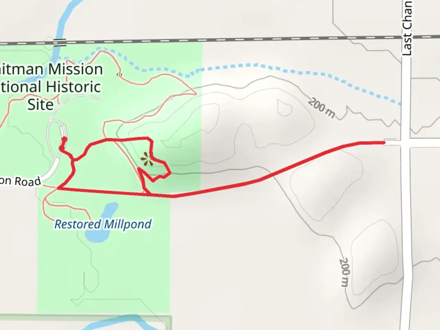 An image depicting the trail Whitman Monument Loop and its surrounding area.