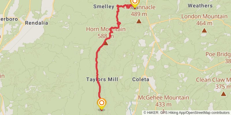 Pinhoti Trail stage 6 Map