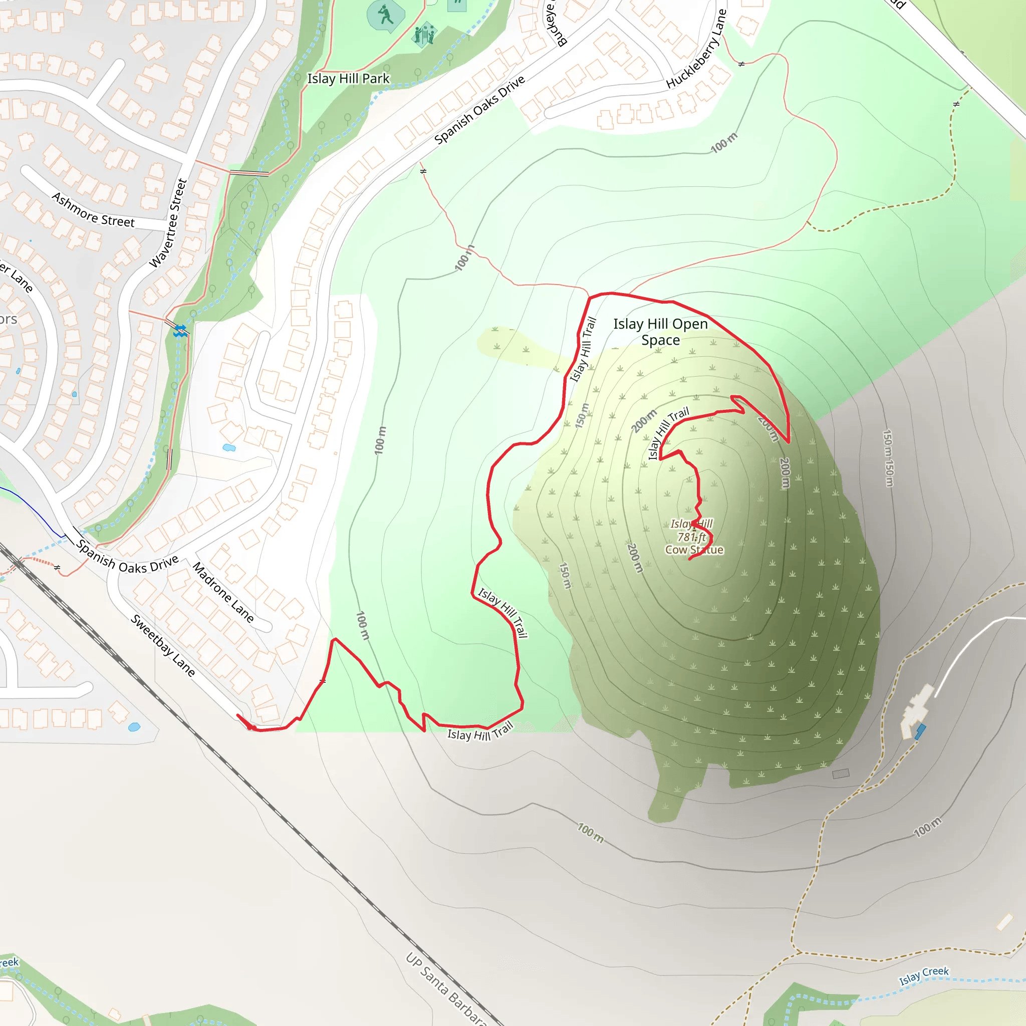Islay Hill Trail mobile static map