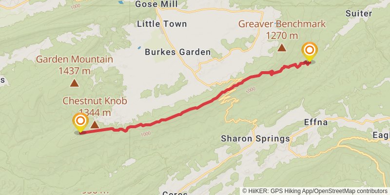 Appalachian Trail - Virginia stage 11 Map