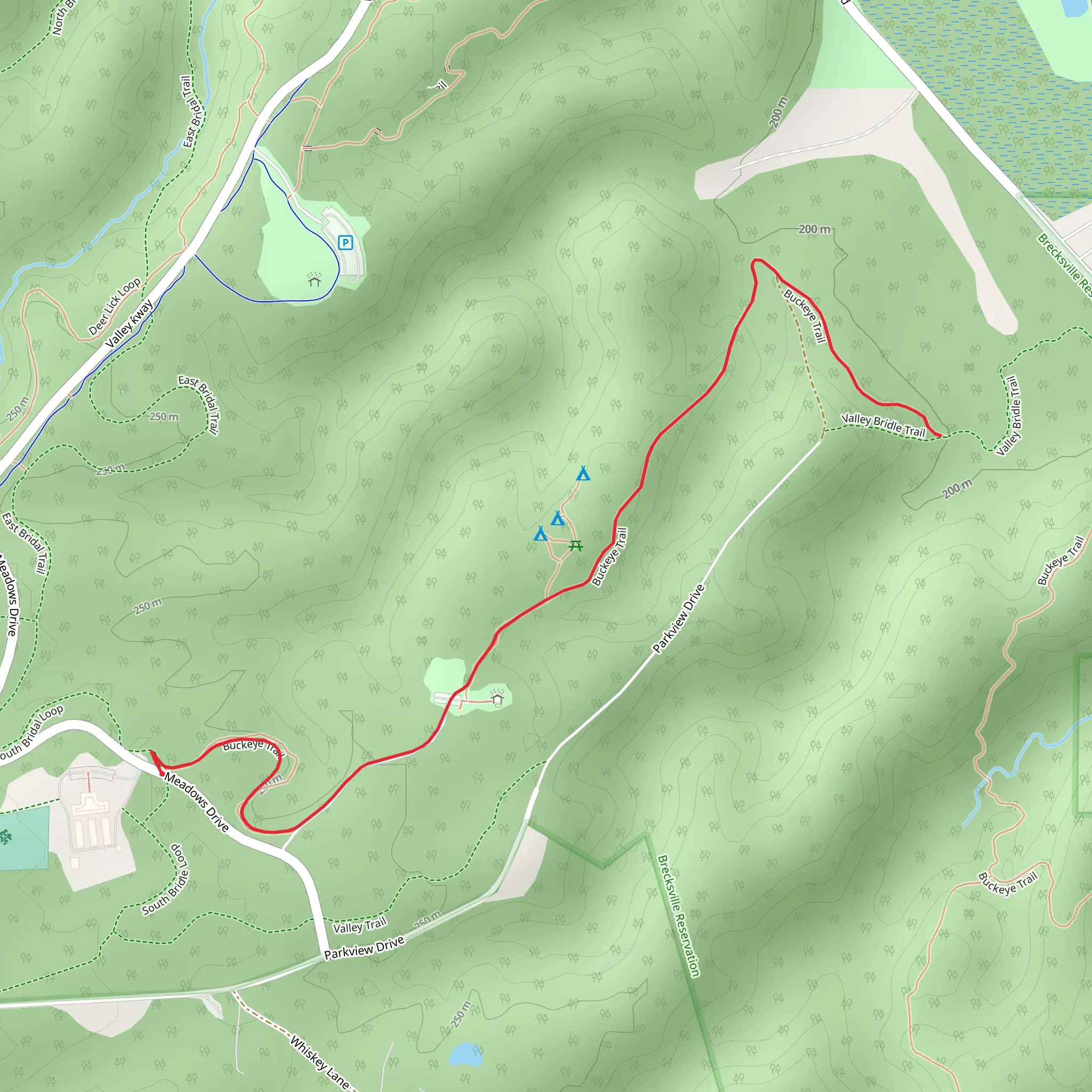 Buckeye Trail - Ottawa Point Picnic Area mobile static map