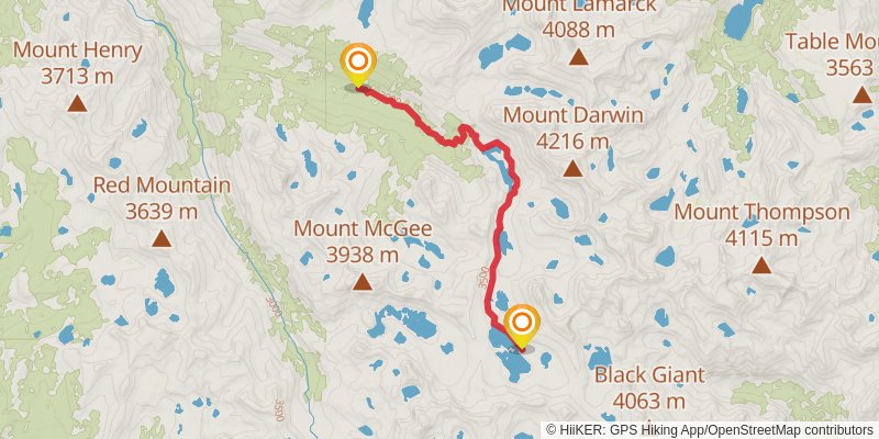 Pacific Crest Trail - Central California stage 19 Map