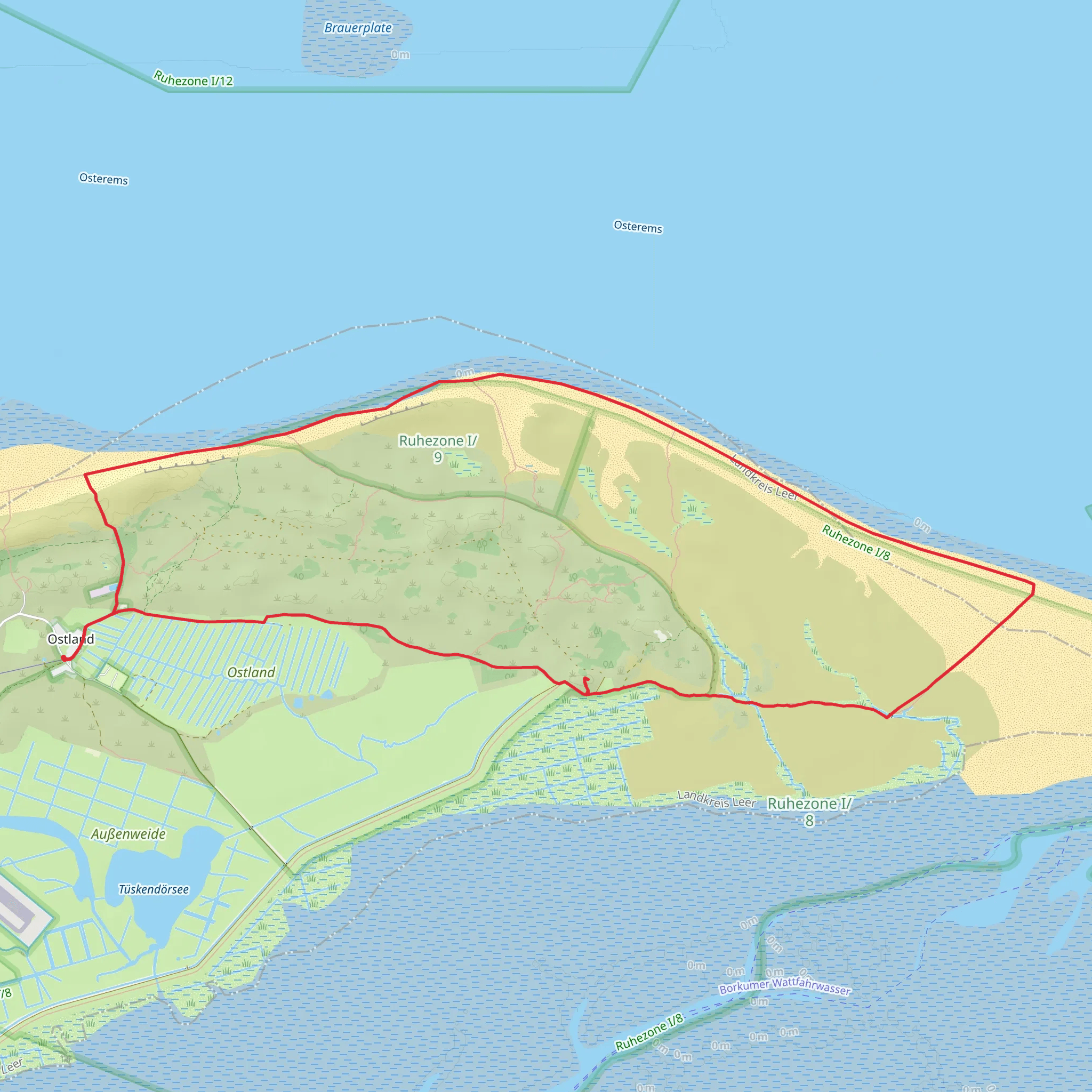 Duala Aussichtsduene via Grebhahn's Pad and Oldmann's Olde Düne mobile static map