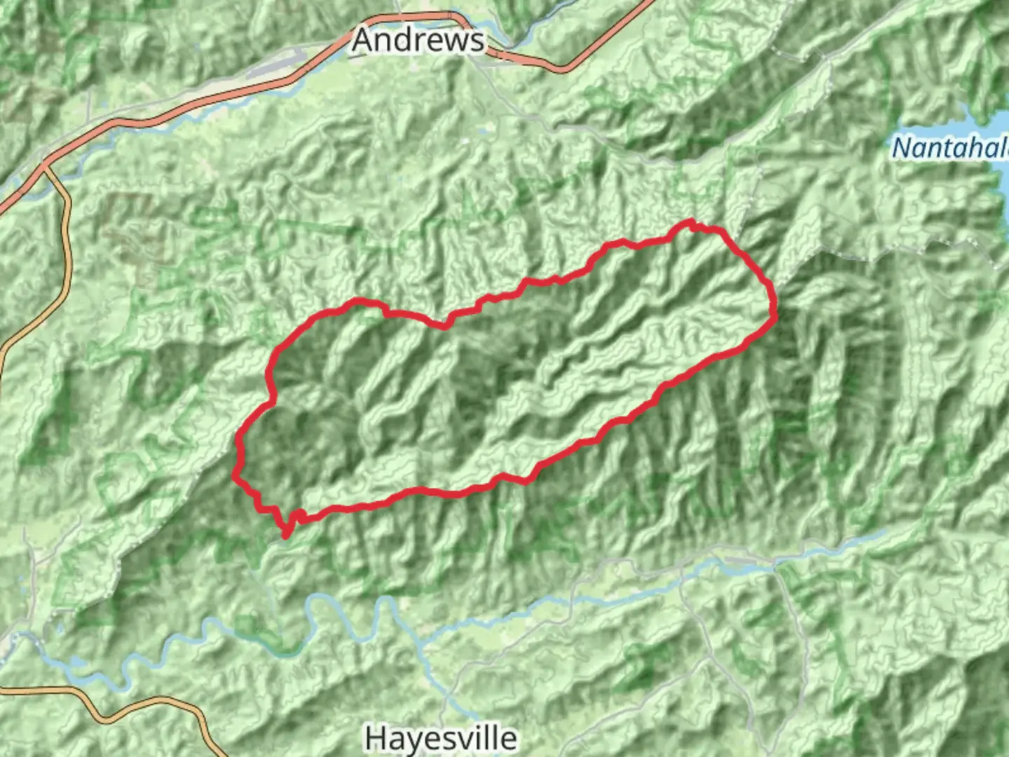 An image depicting the trail Rim Trail and its surrounding area.