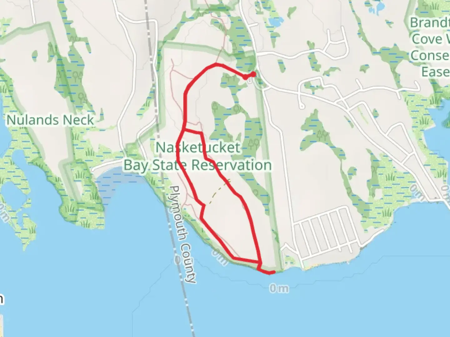 An image depicting the trail Birdle Trail and Holly Trail Loop and its surrounding area.