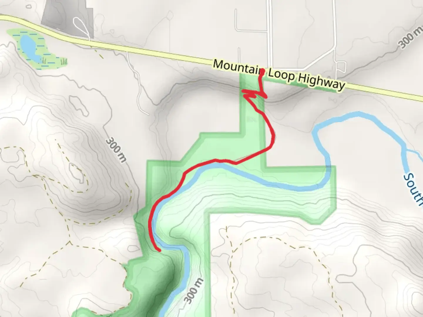 An image depicting the trail Robe Canyon Trail and its surrounding area.