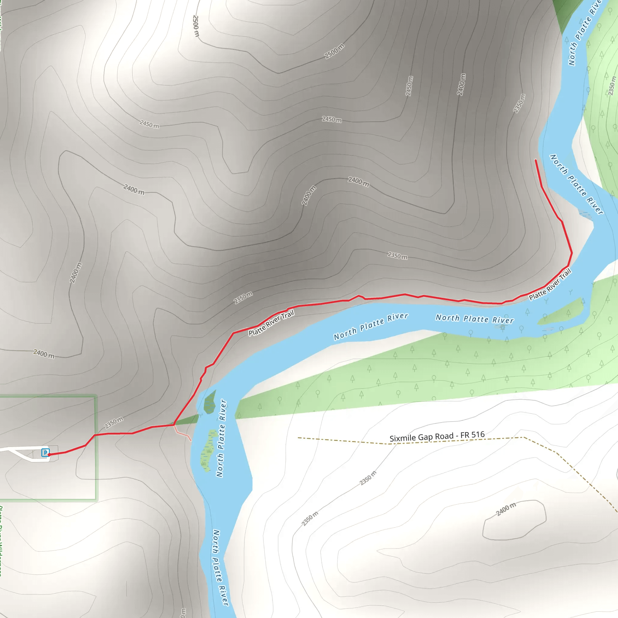 Platte River Trail mobile static map