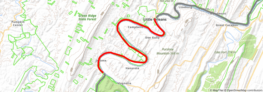 American Discovery Trail South Route stage 23 Map