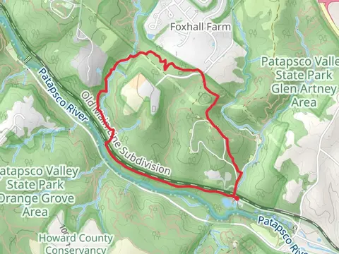 Grist Mill - Nun's Trail - Santee Branch Loop Trail