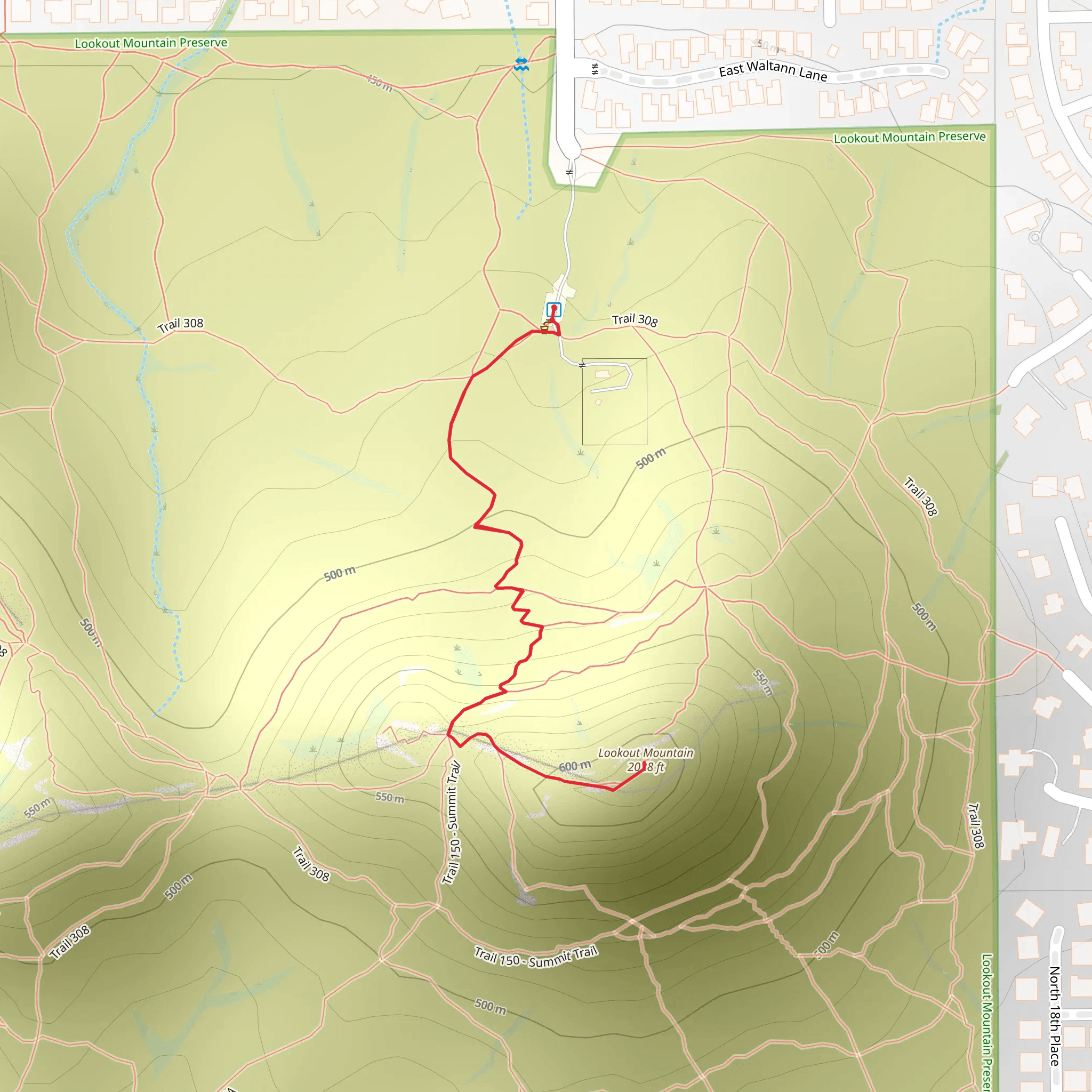 Lookout Mountain mobile static map