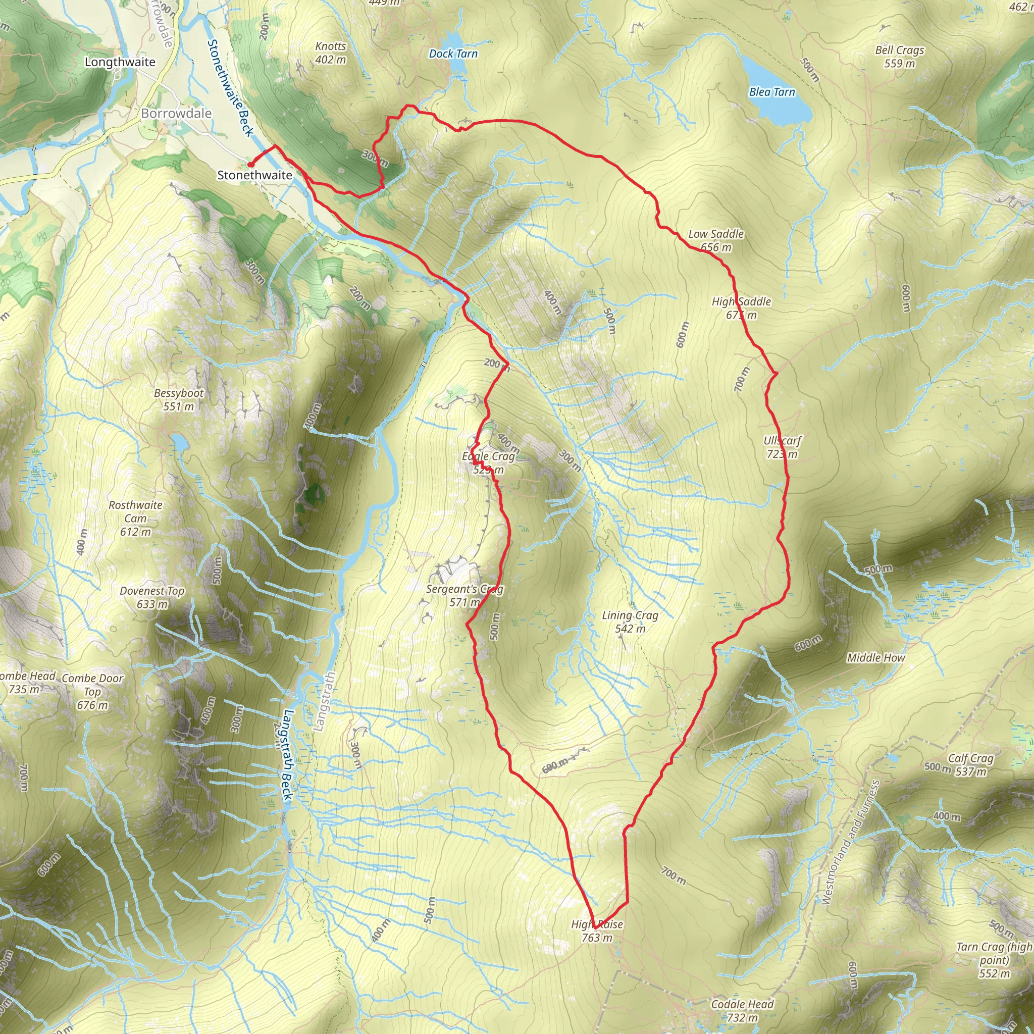 Eagle Crag - Sergeant's Crag and Ullscarf mobile static map