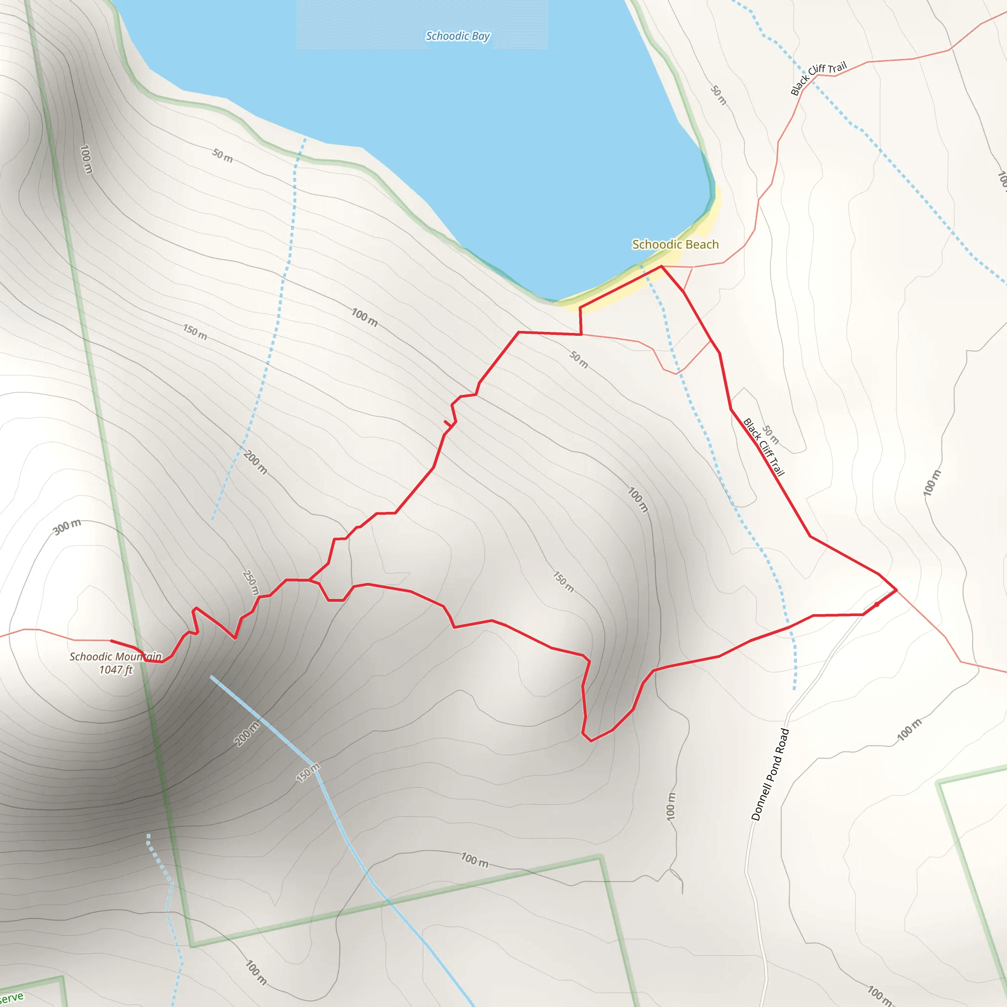 Schoodic Mountain Loop mobile static map