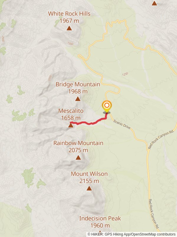 Pine Creek Trail - Climbers trail to Mescalito