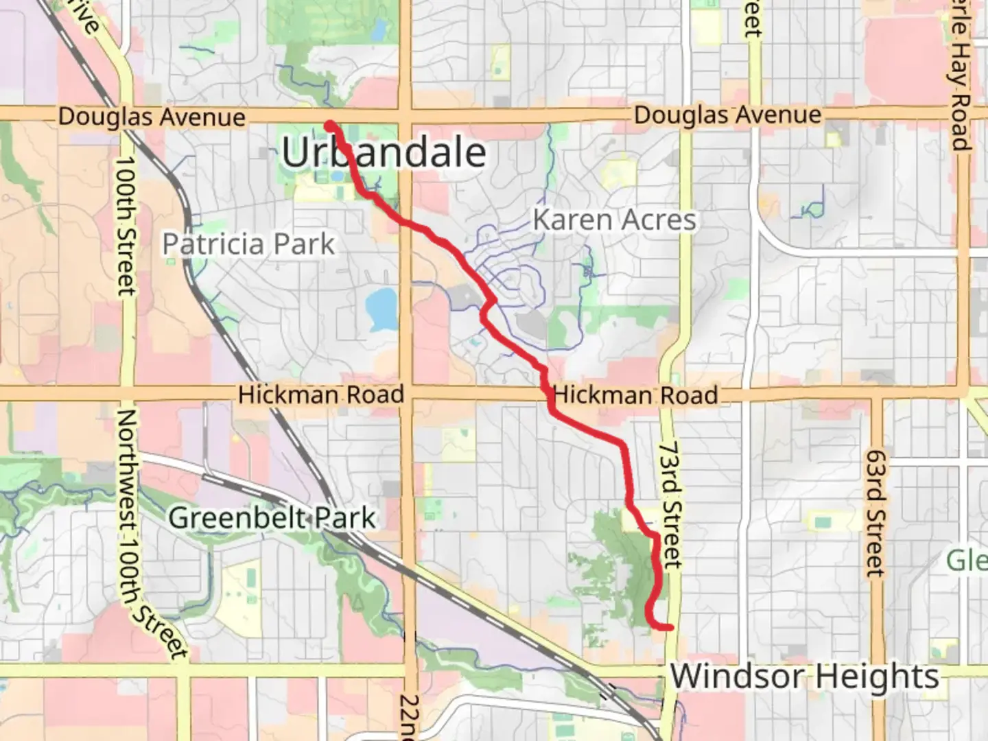 An image depicting the trail Colby Woods Trail and its surrounding area.