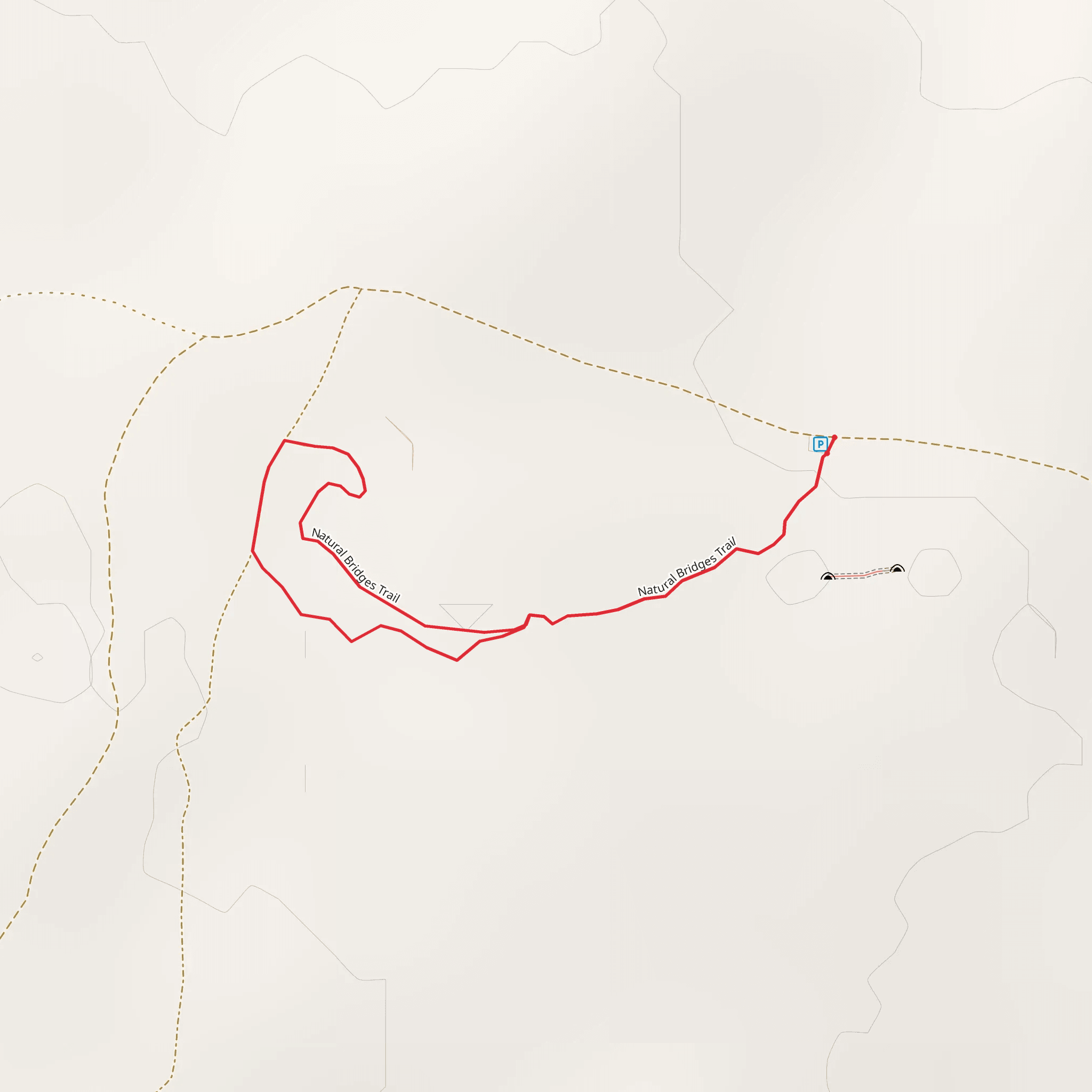 Natural Bridges Trail mobile static map