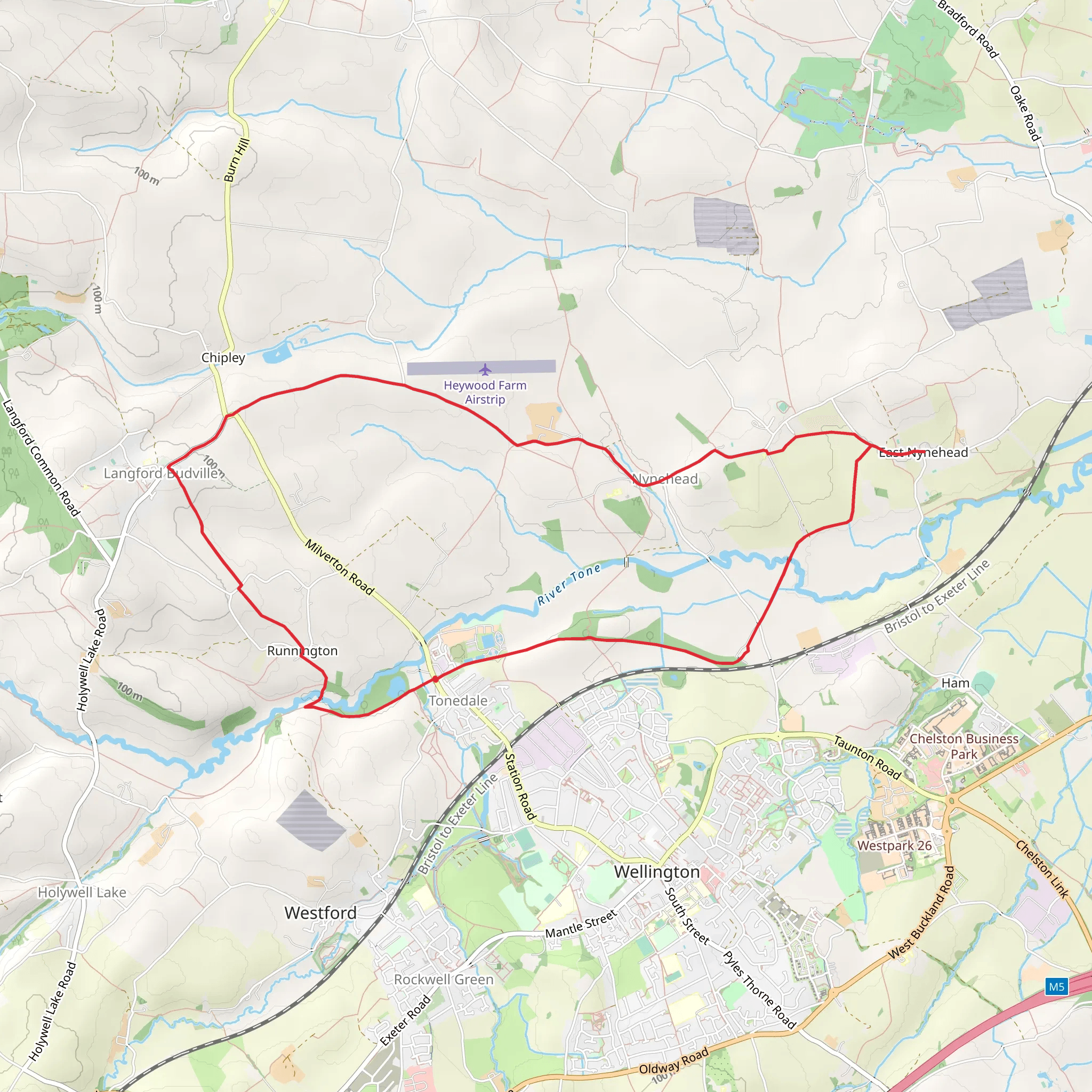 Wellington Somerset Loop mobile static map