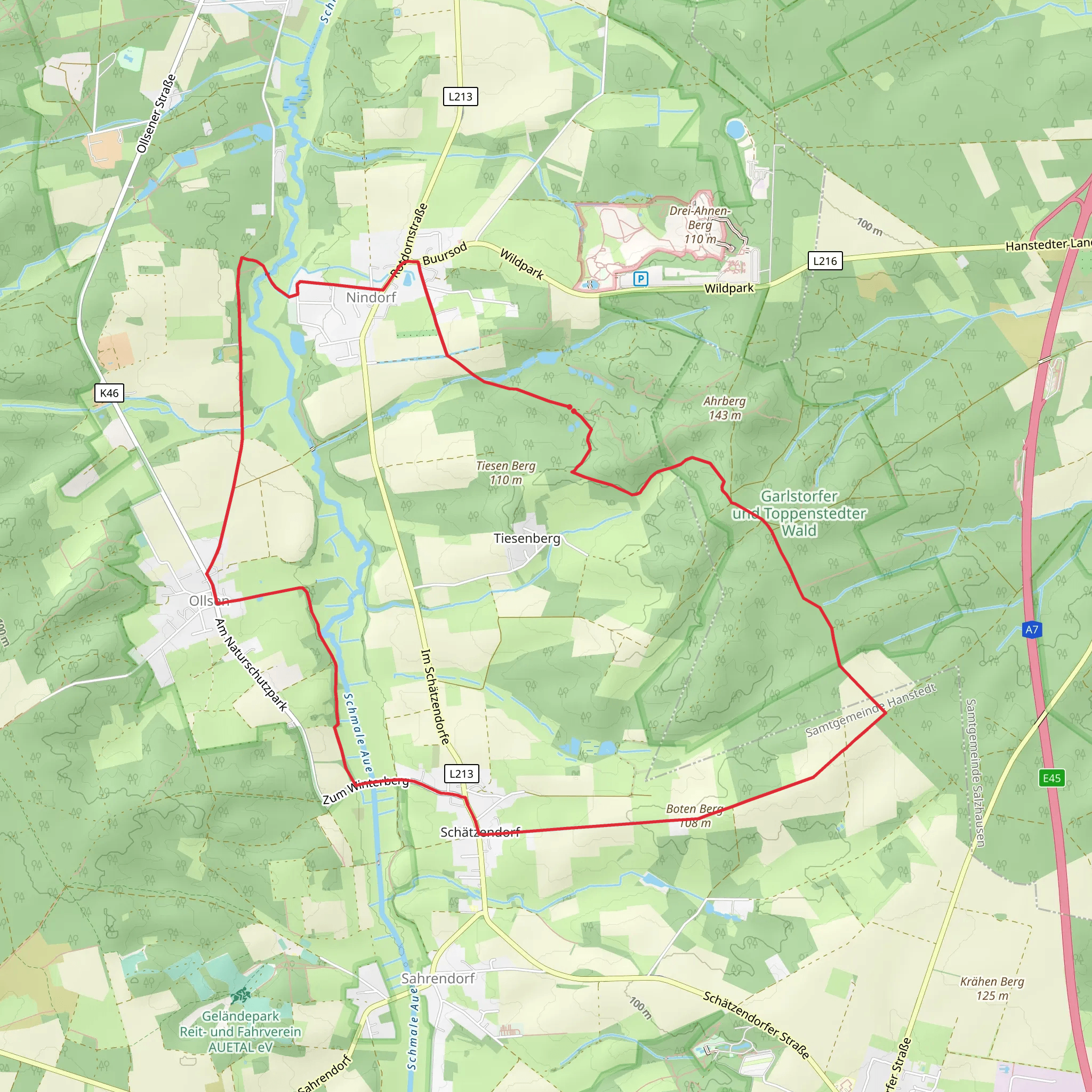 Boten Berg via Egestorf mobile static map