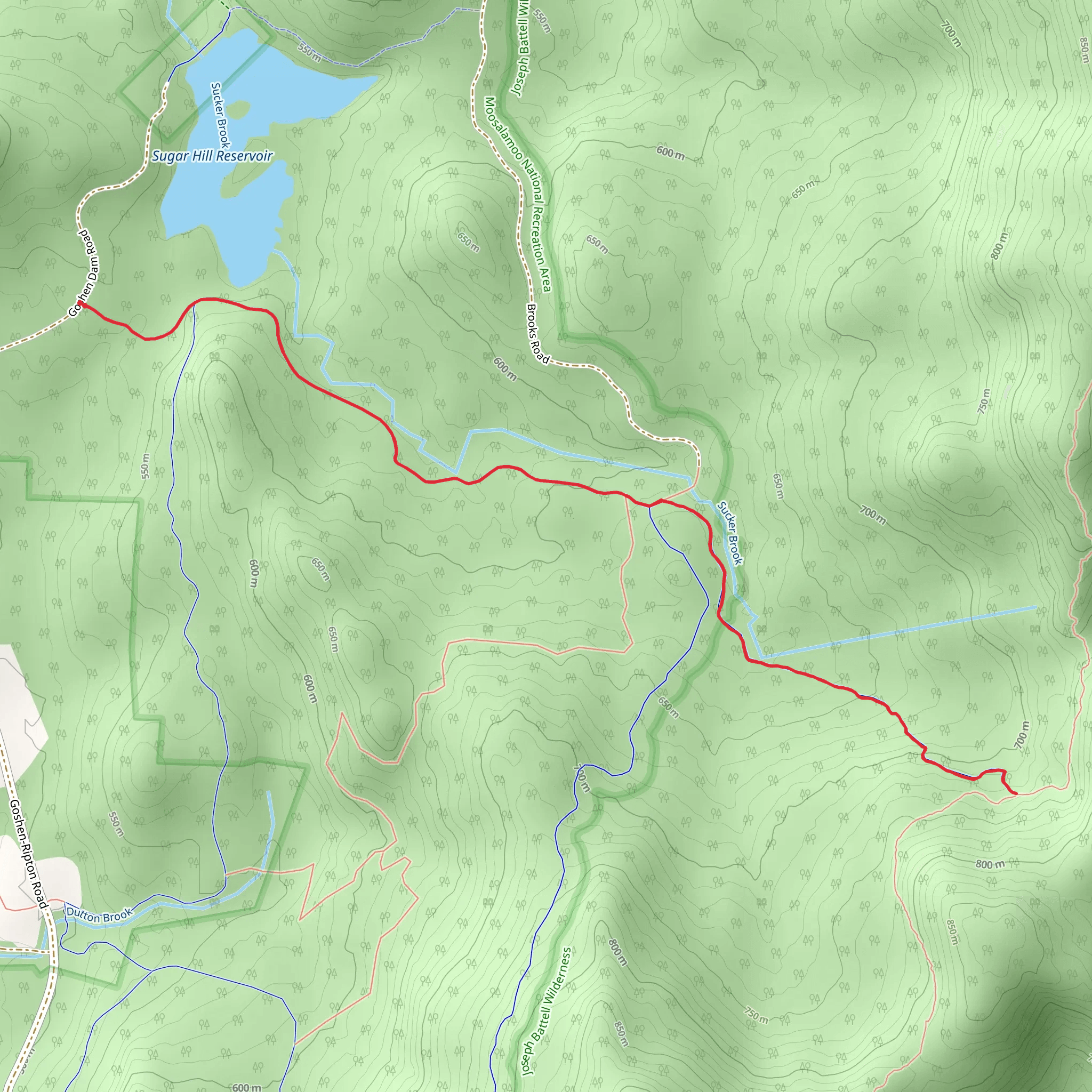 Sucker Brook Trail mobile static map