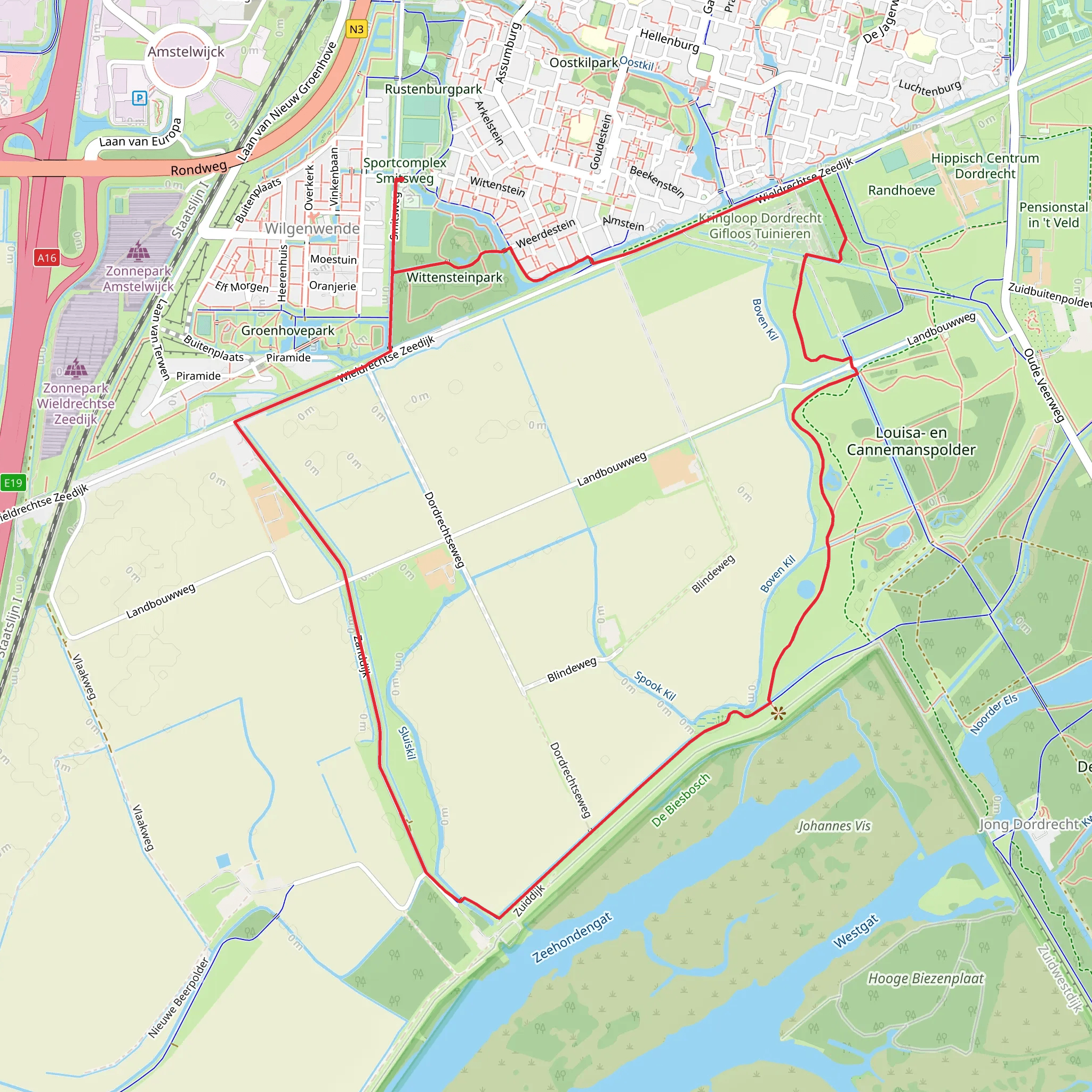 Wittensteinpark, Janusplaat and Zanddijk Loop mobile static map
