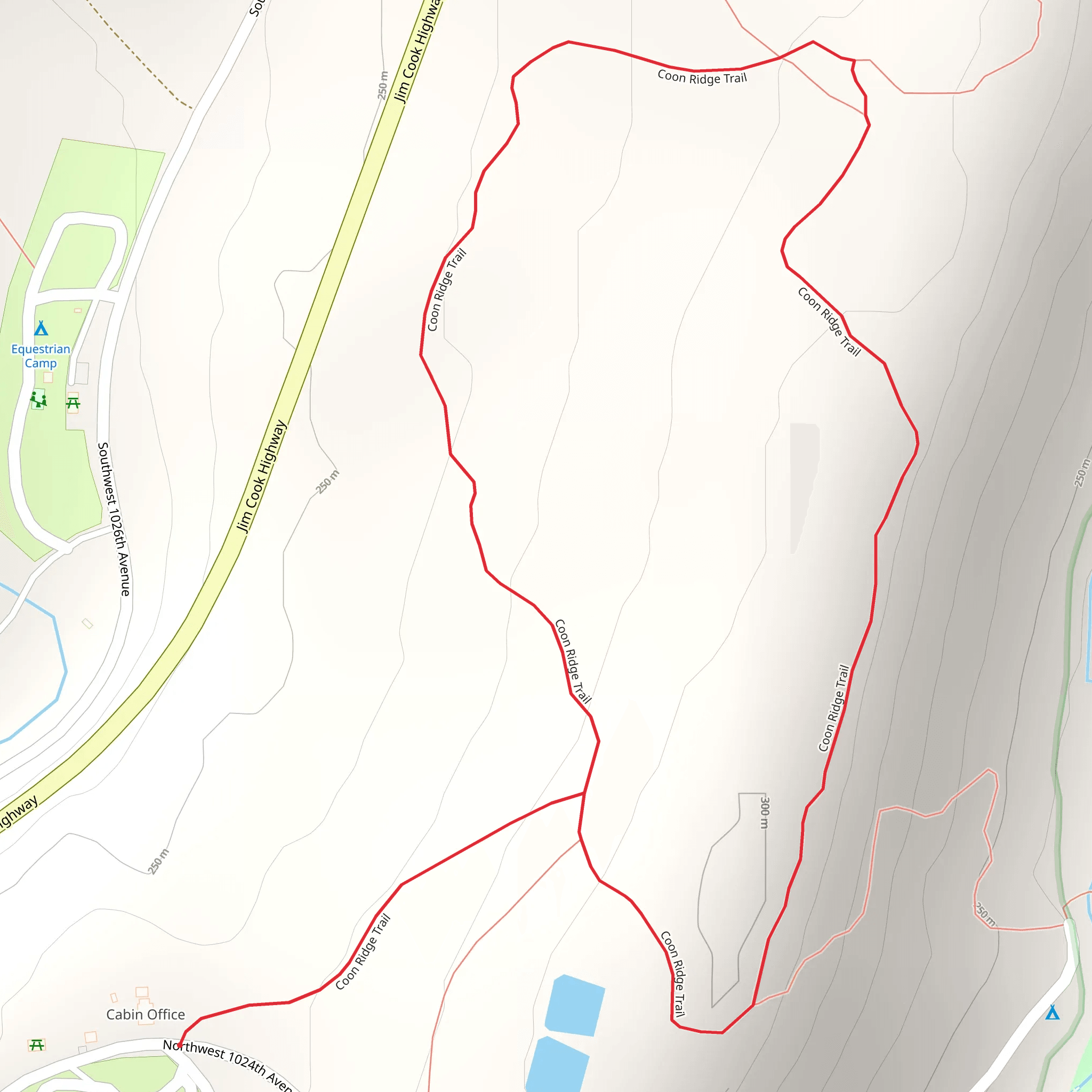 Coon Ridge Loop Trail mobile static map