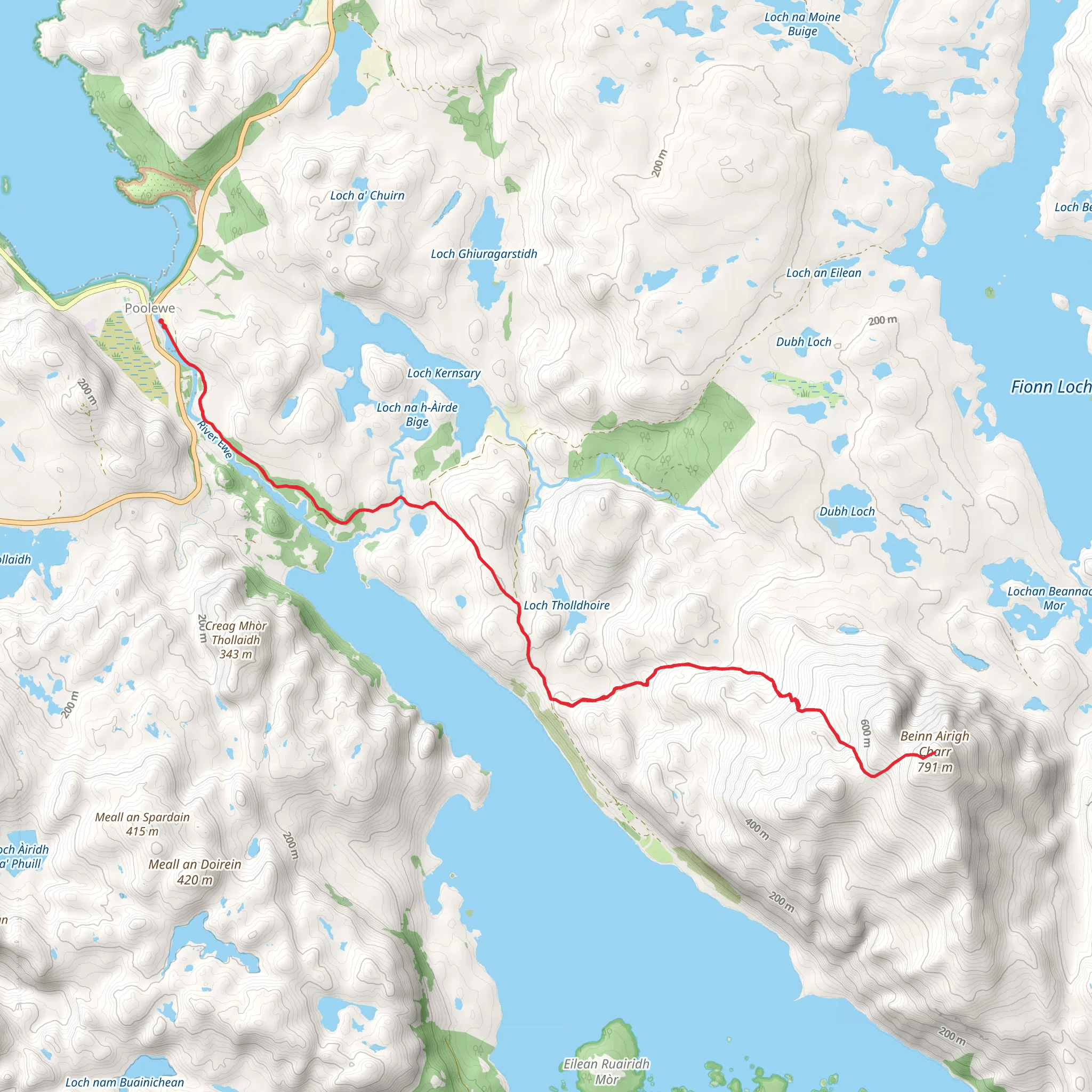Beinn Airigh Charr mobile static map