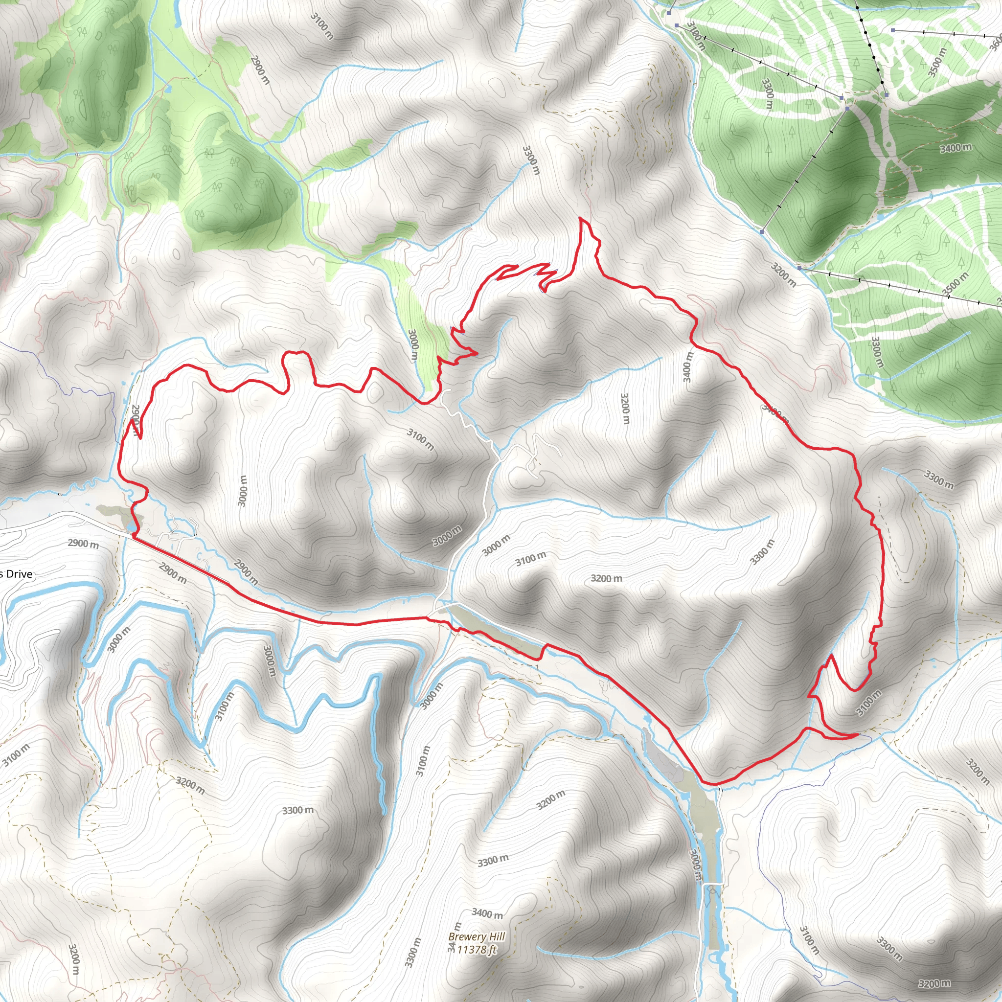 Colorado Trail and Tiger Road Loop mobile static map