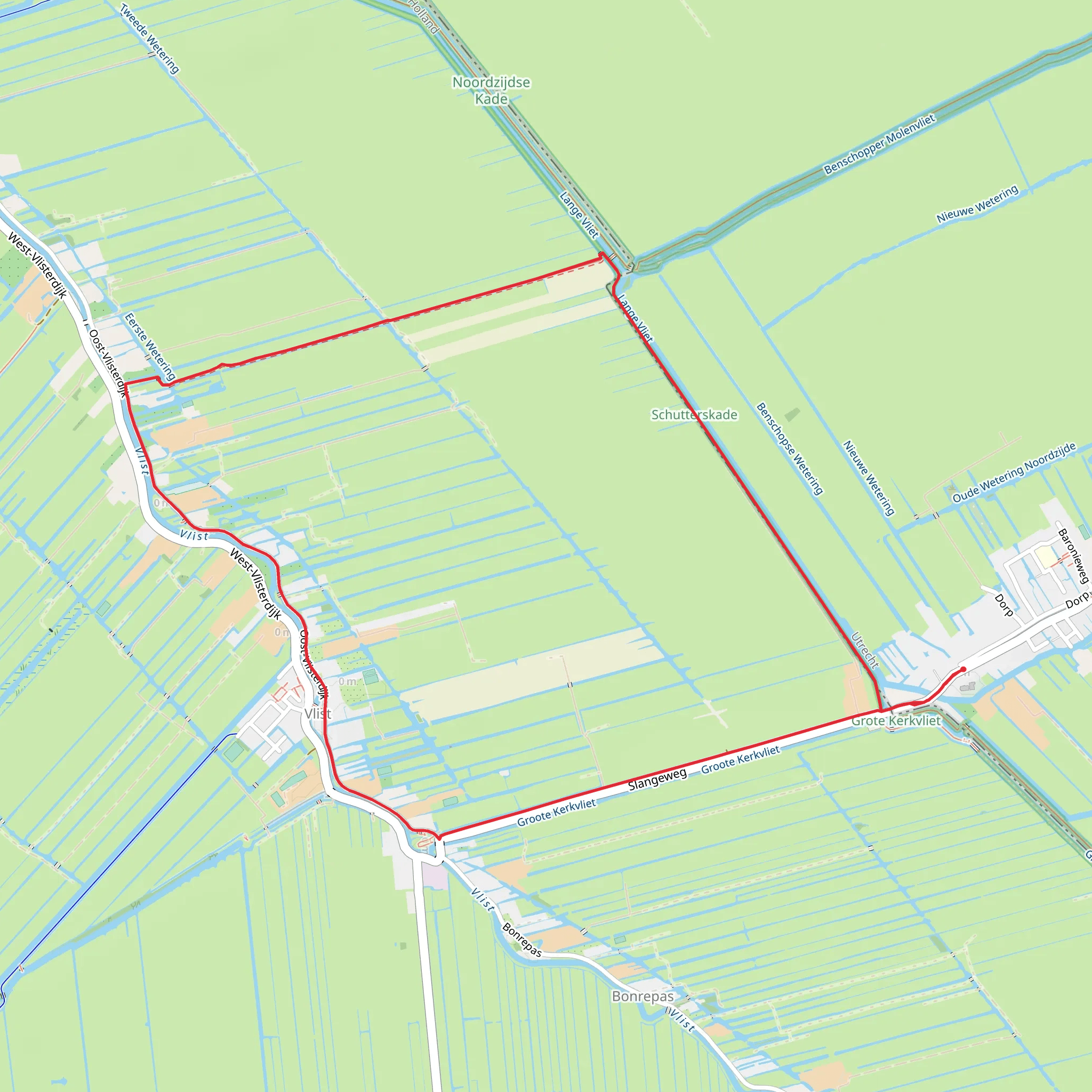 Stange Weg and Vlist Oostzijde Loop mobile static map