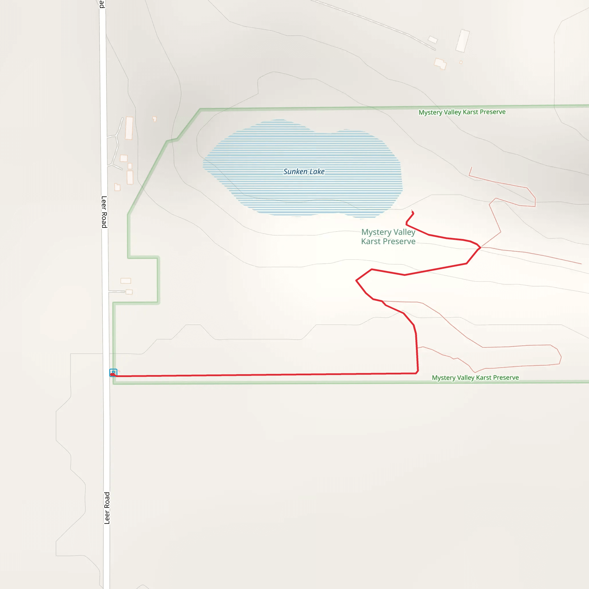 Mystery Valley Karst Preserve mobile static map