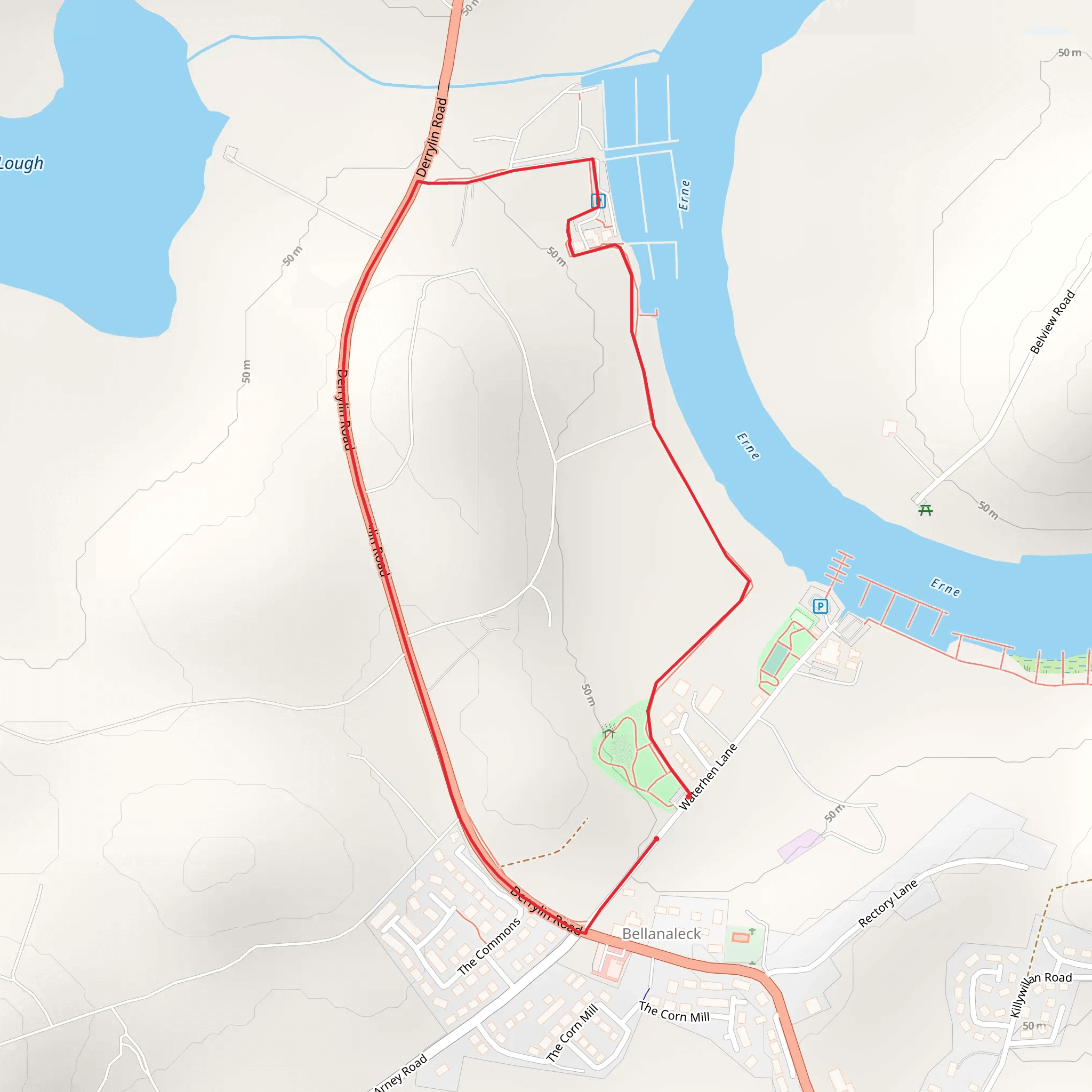 Bellanaleck Loughshore Walk mobile static map