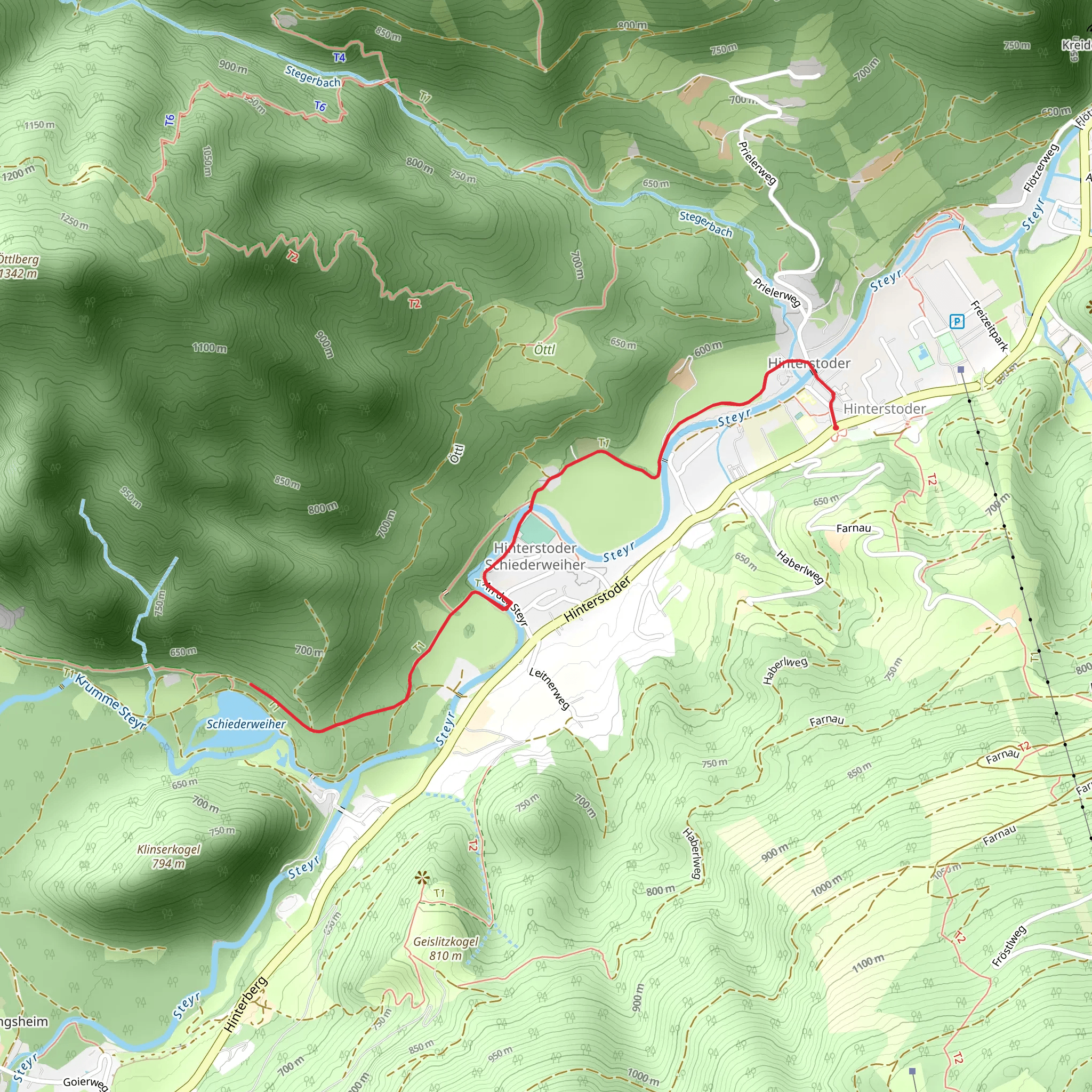 Hinterstoder Village - Schiederweiher mobile static map
