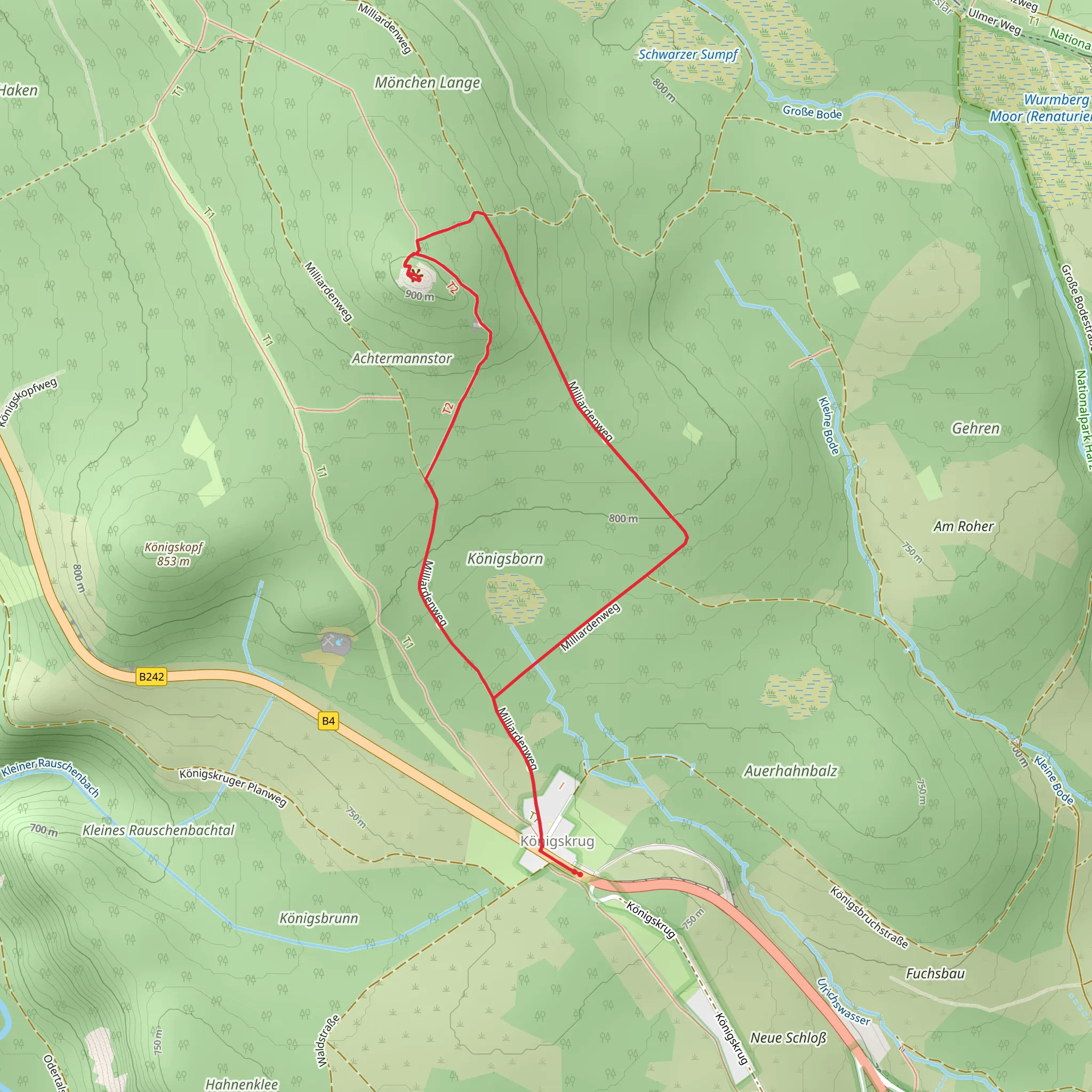 Achtermannshöhe via Milliardenweg mobile static map