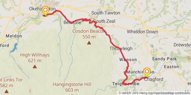 Dartmoor Ramble stage 2 Map