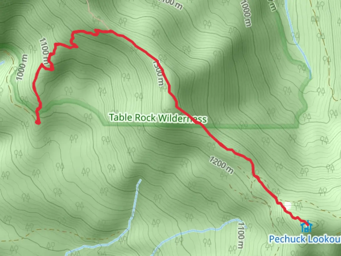 An image depicting the trail High Ridge Trail and its surrounding area.