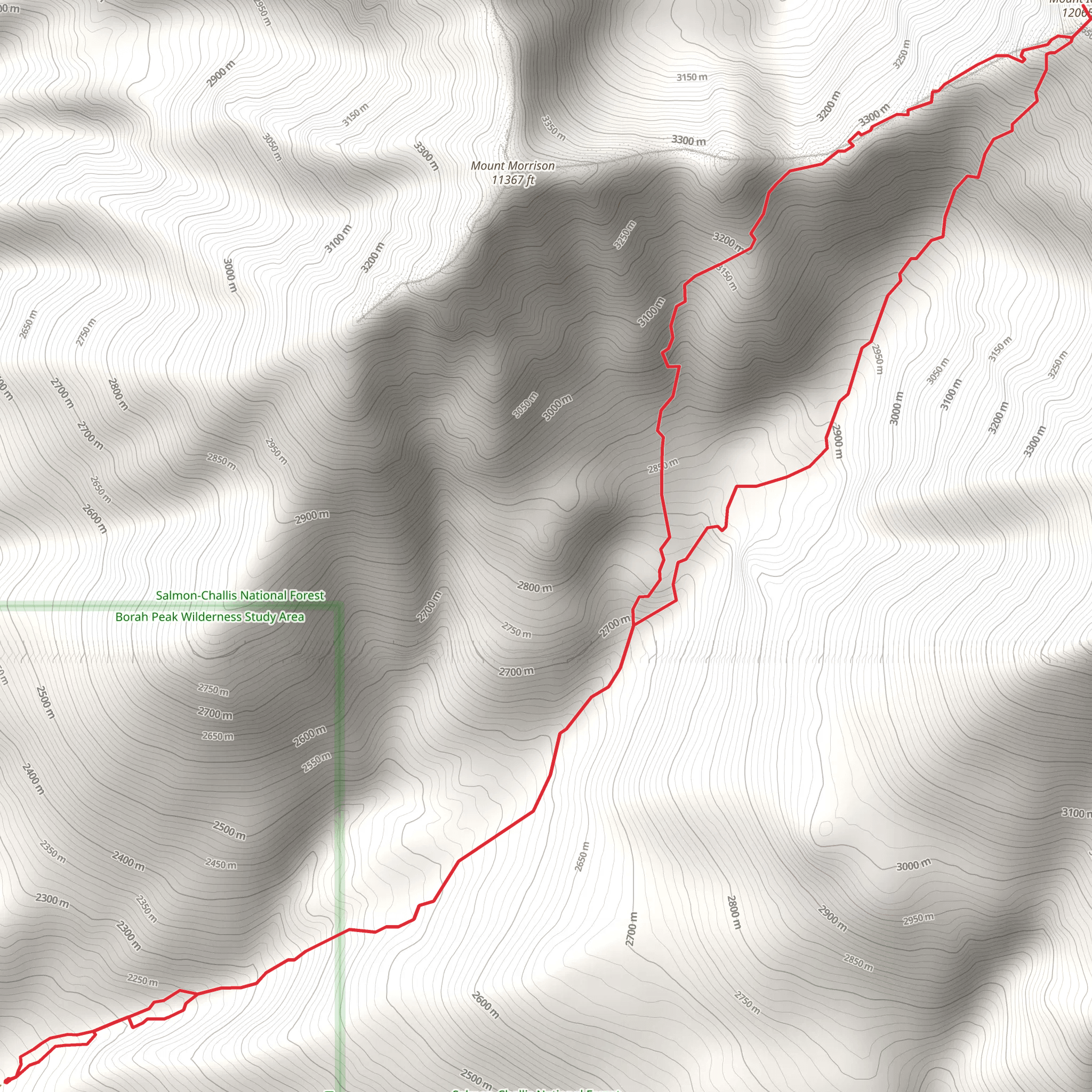 Mount Idaho Loop mobile static map