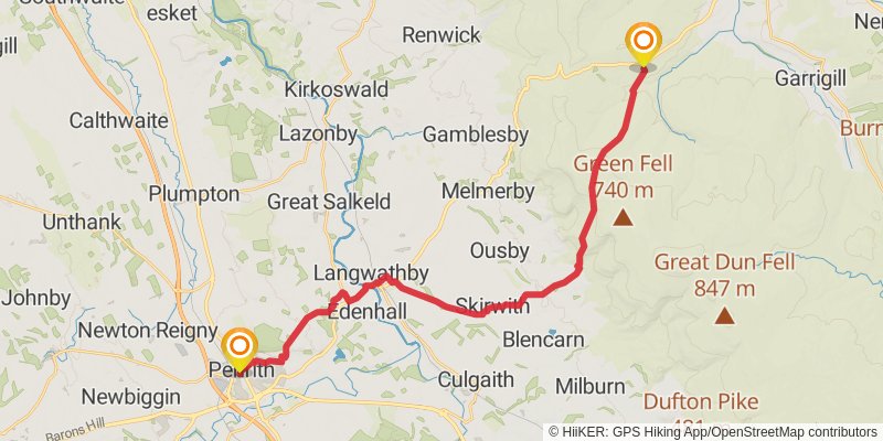Alternative Coast to Coast stage 8 Map